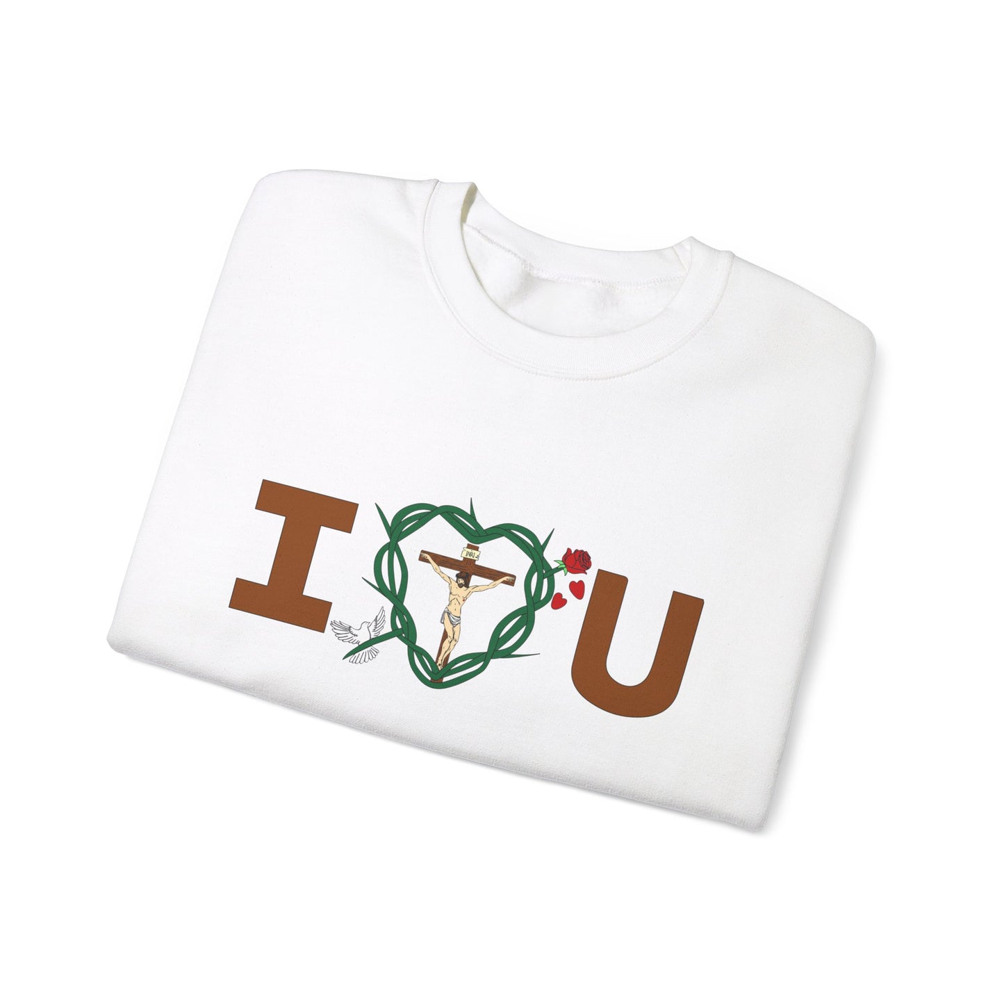 Message of Love, Adult Unisex Heavy Blend™ Crewneck Sweatshirt