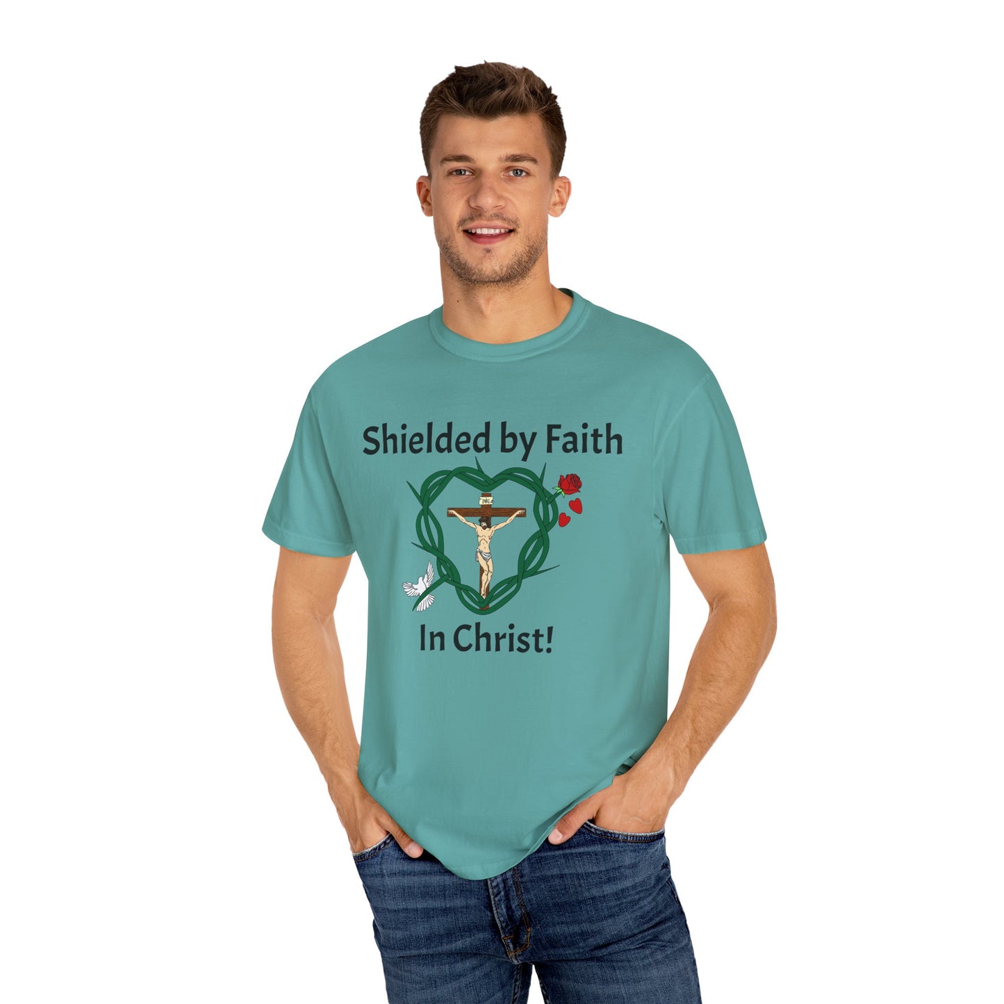 Shield of Faith,  Adult Unisex Garment-Dyed T-shirt