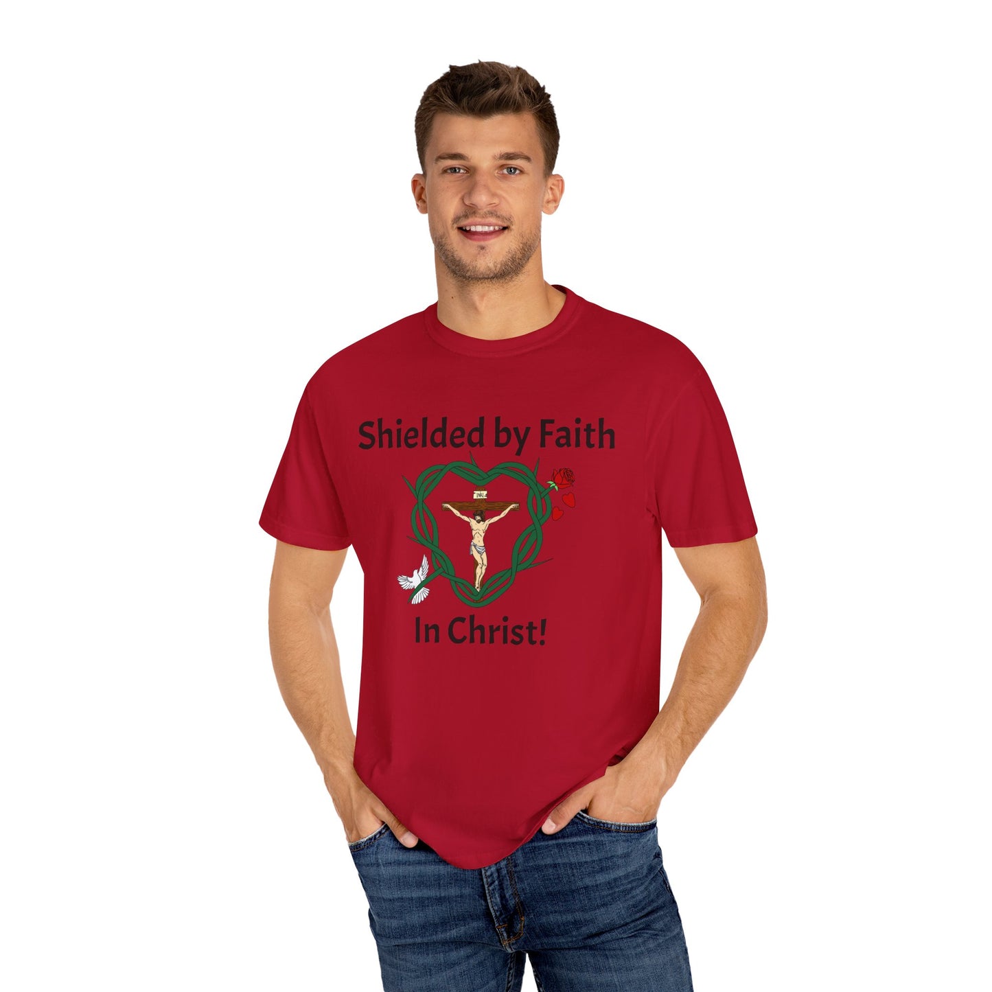 Shield of Faith,  Adult Unisex Garment-Dyed T-shirt