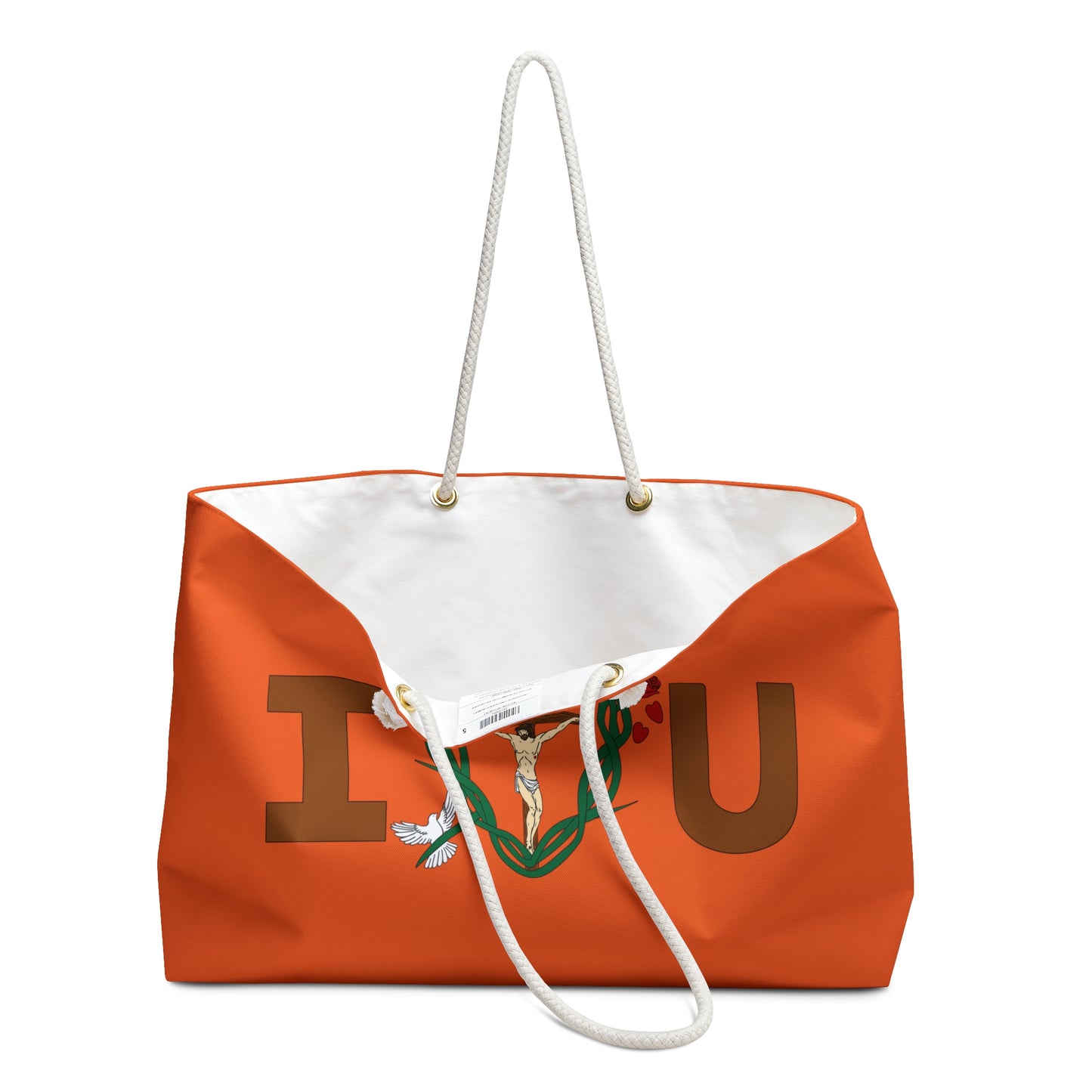 A Message of Love, DSP Orange Weekender Bag