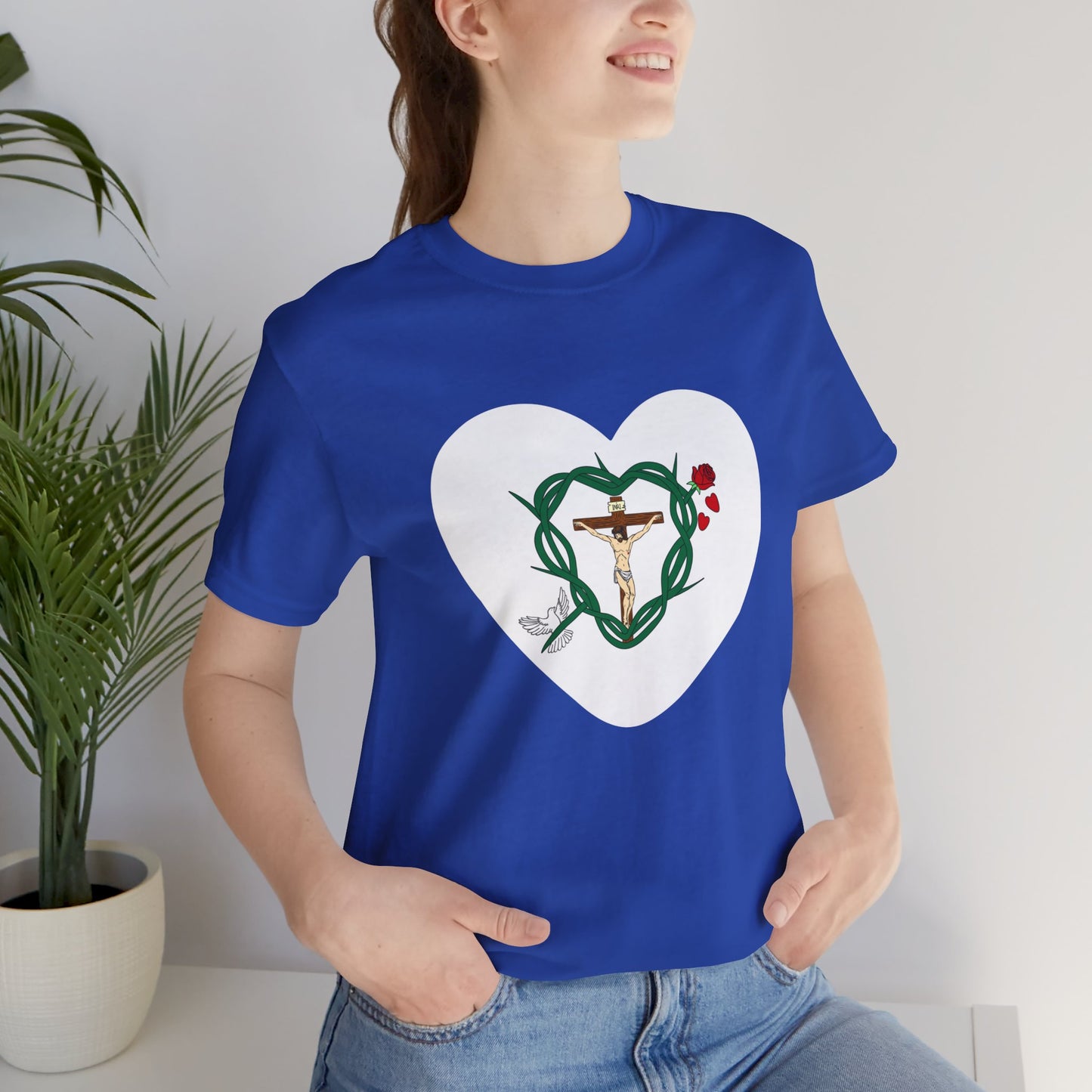 Our Shield, Adult Heart Unisex Jersey Short Sleeve Tee