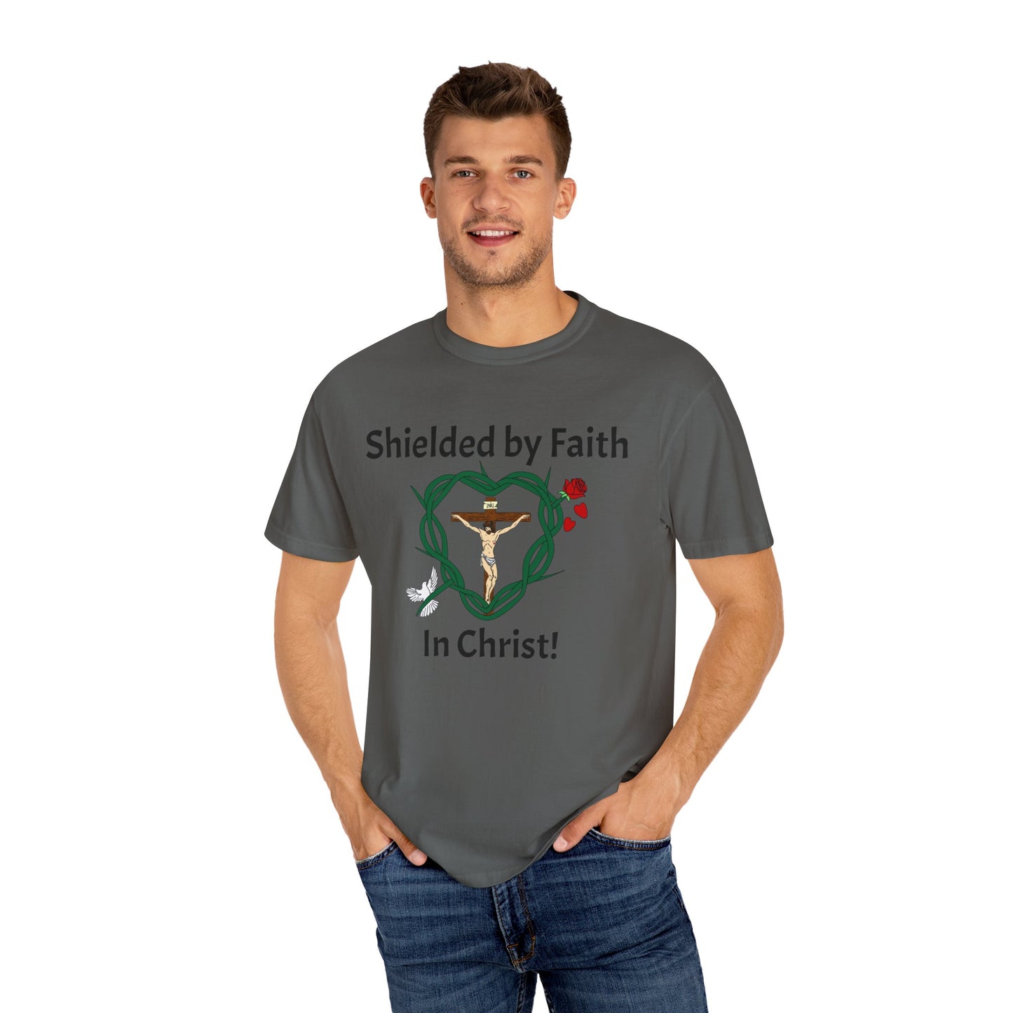 Shield of Faith,  Adult Unisex Garment-Dyed T-shirt