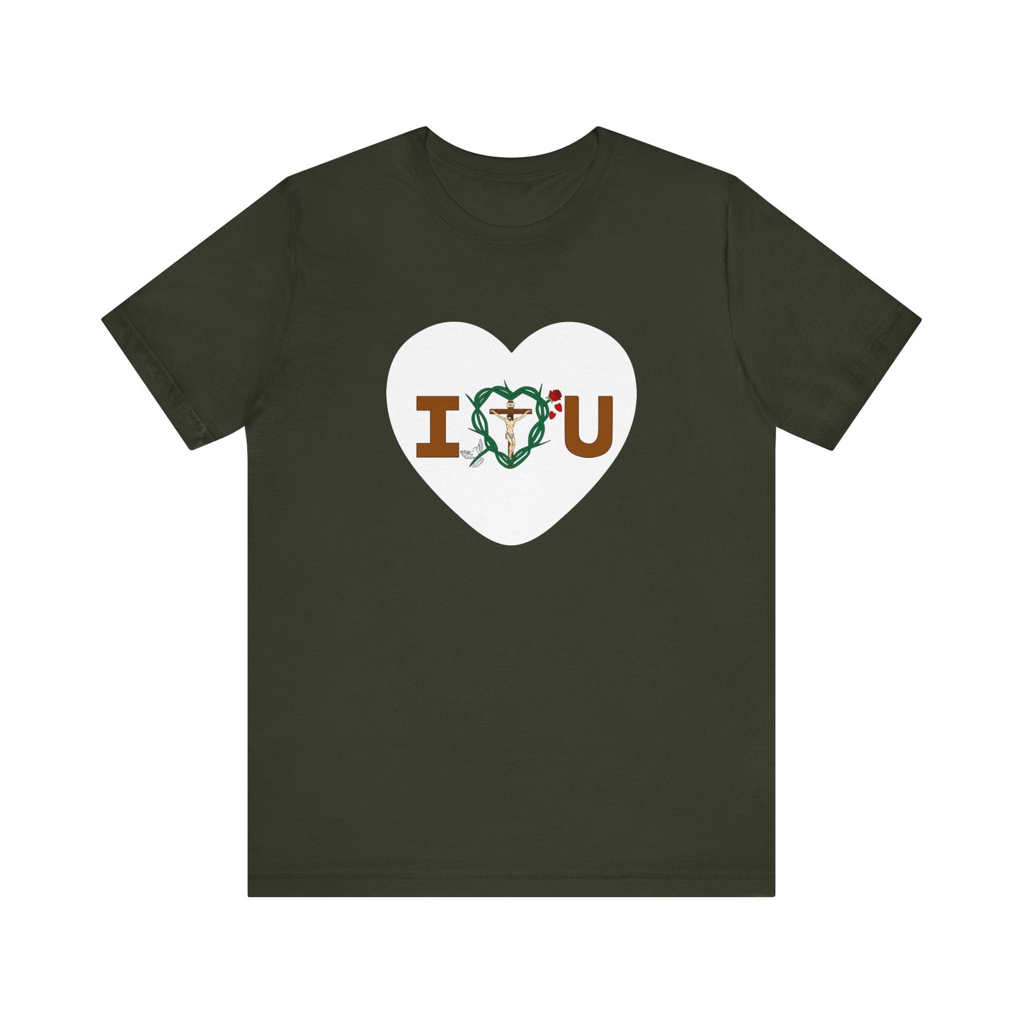 Message of Love, Adult Heart Unisex Jersey Short Sleeve Tee