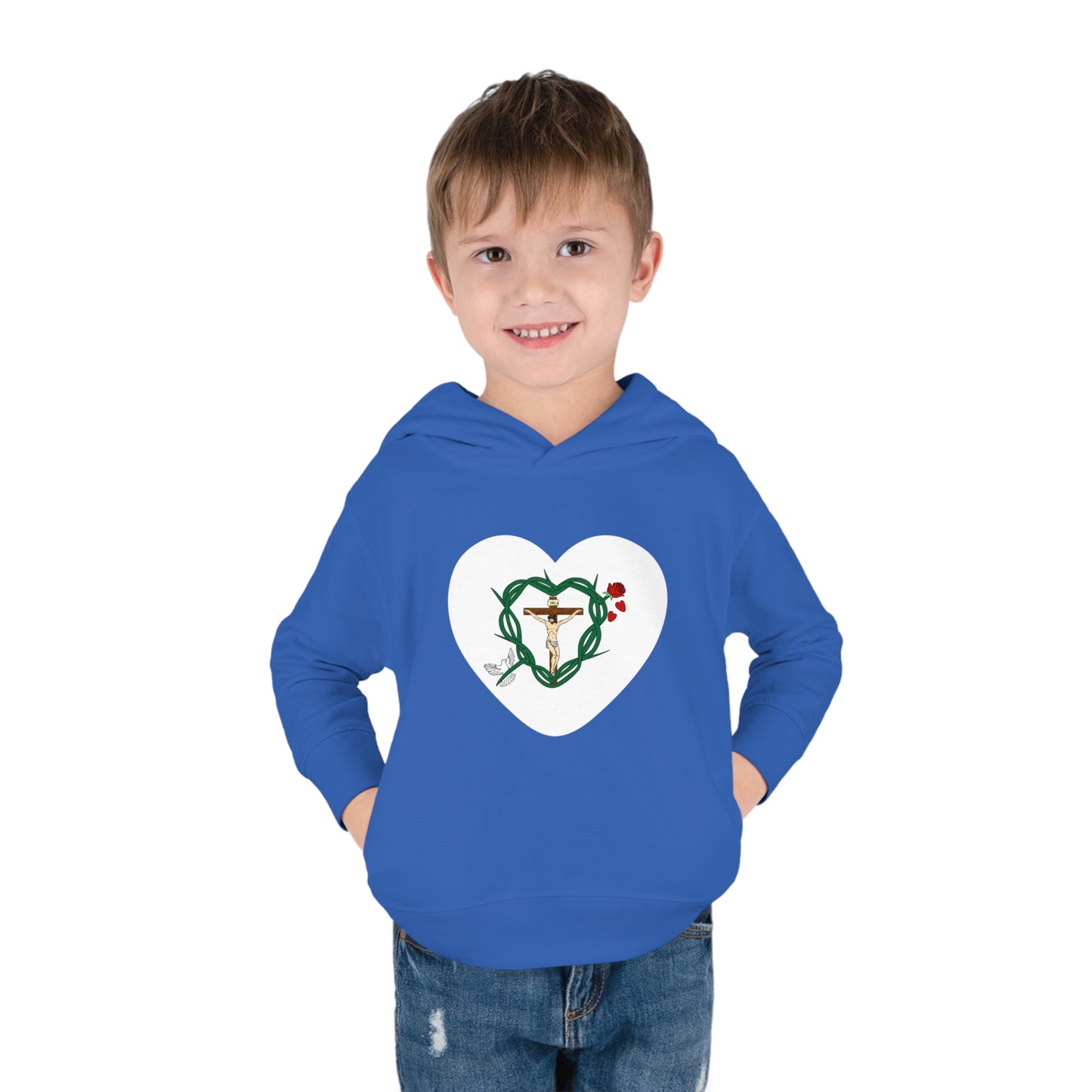 Our Shield Heart, Toddler Pullover Fleece Hoodie