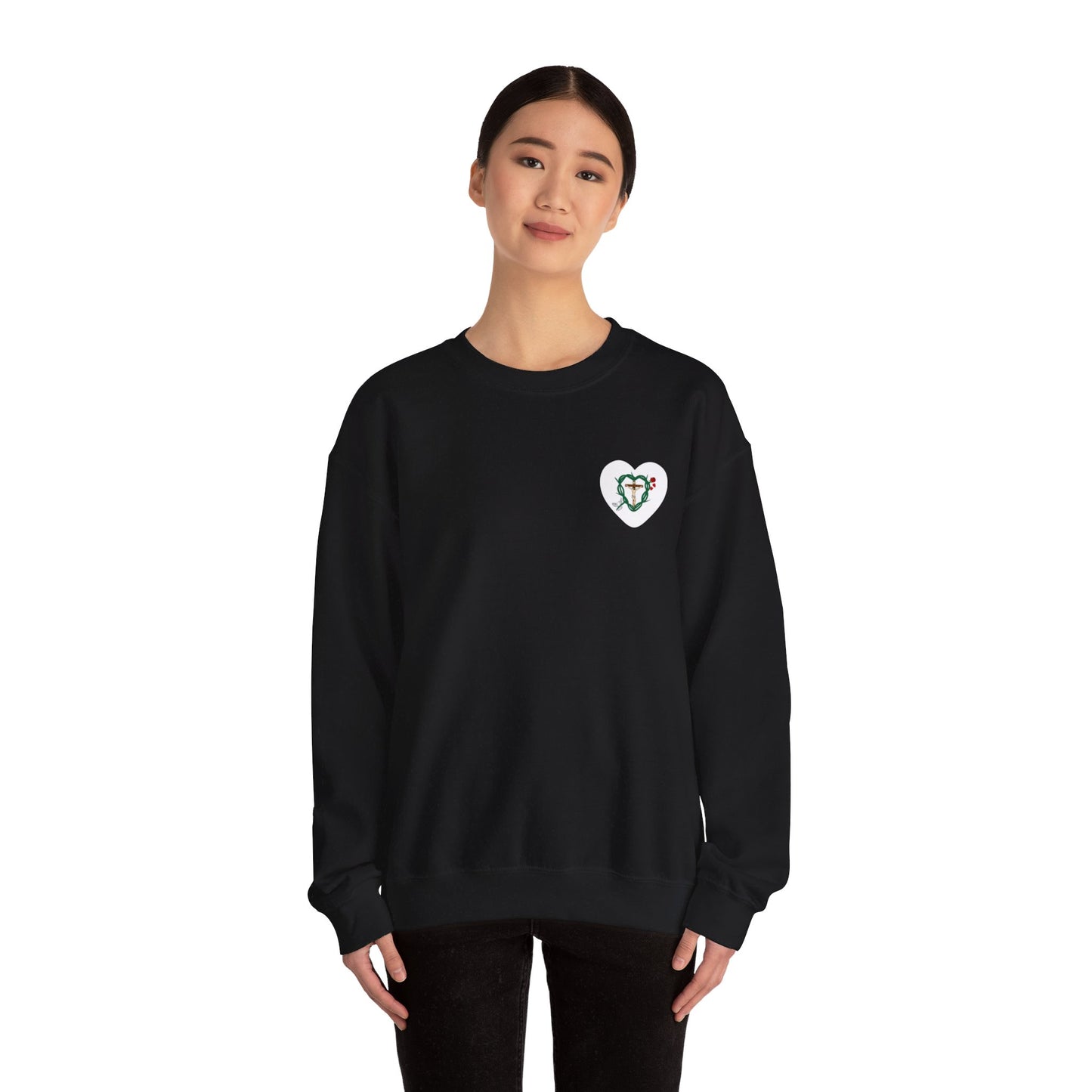 Our Shield, Adult S Heart Unisex Heavy Blend™ Crewneck Sweatshirt