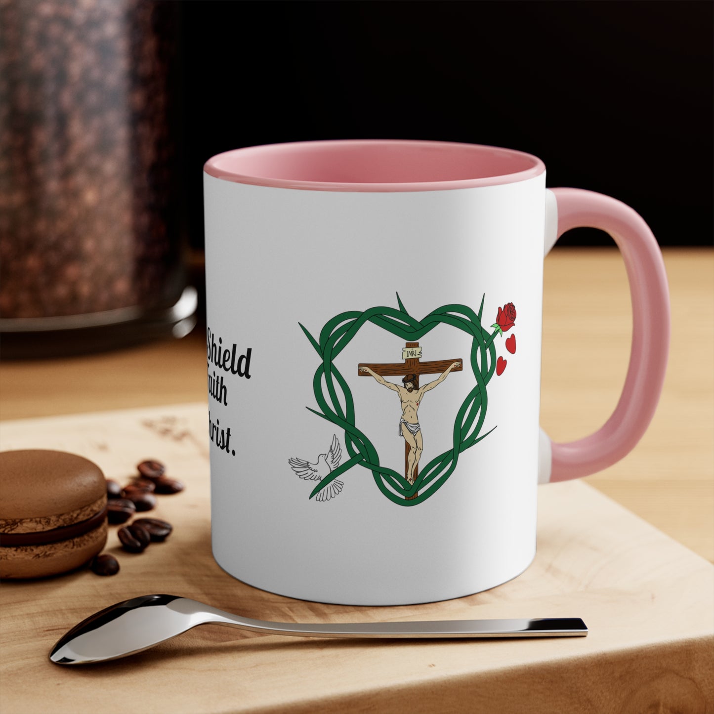 Our Shield WT, Two-Tone 11oz Accent Mug