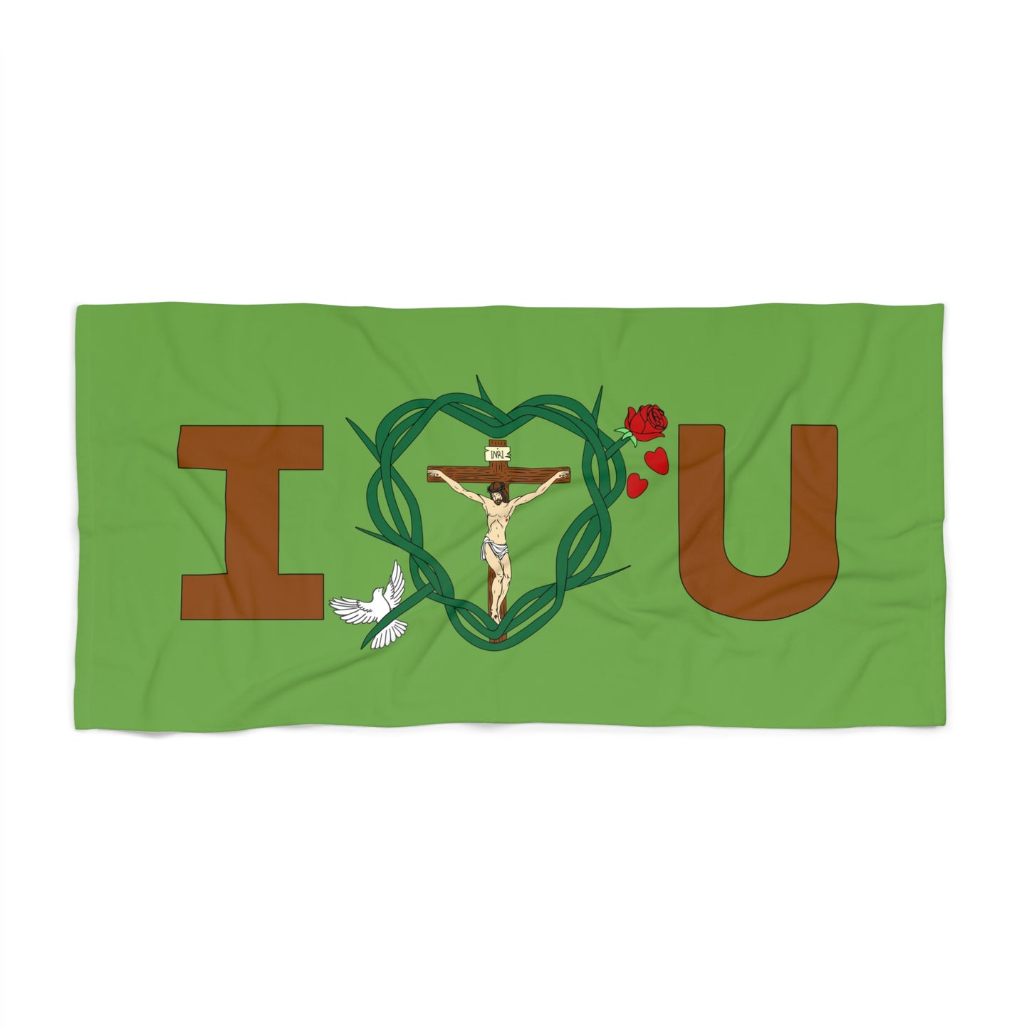 A Message of Love, Green Beach Towel