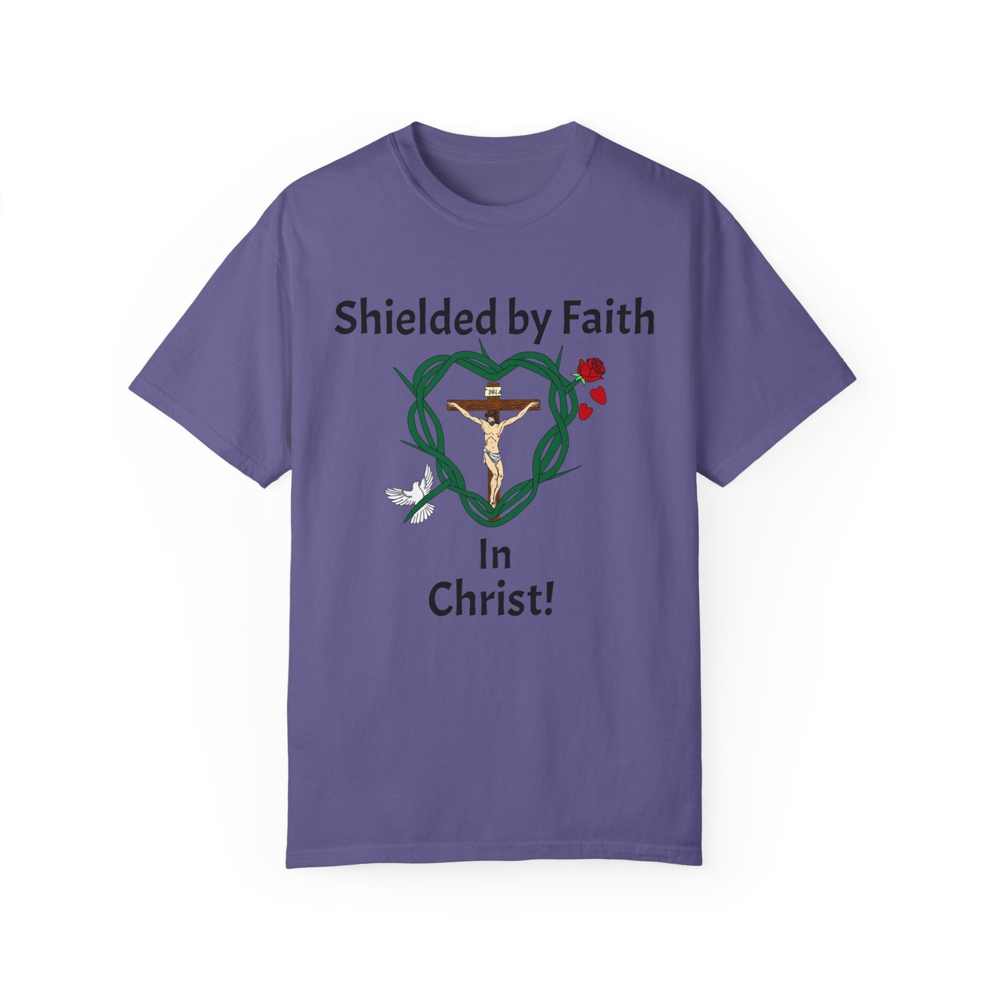 Shield & Message Adult Unisex Garment-Dyed T-shirt