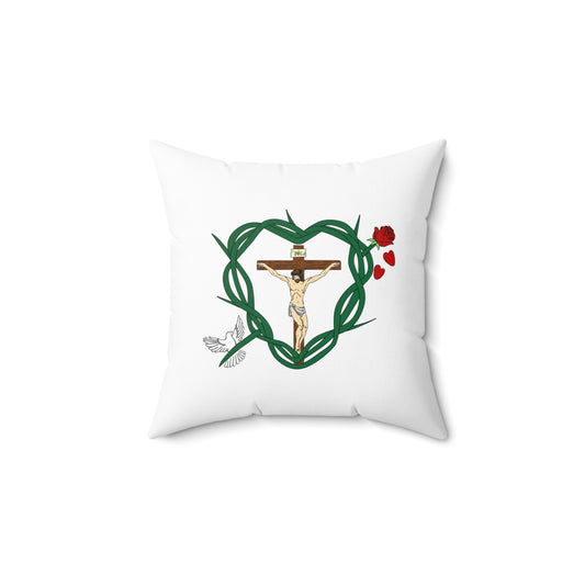 Our Shield & Message of Love, Spun Polyester Square Pillow