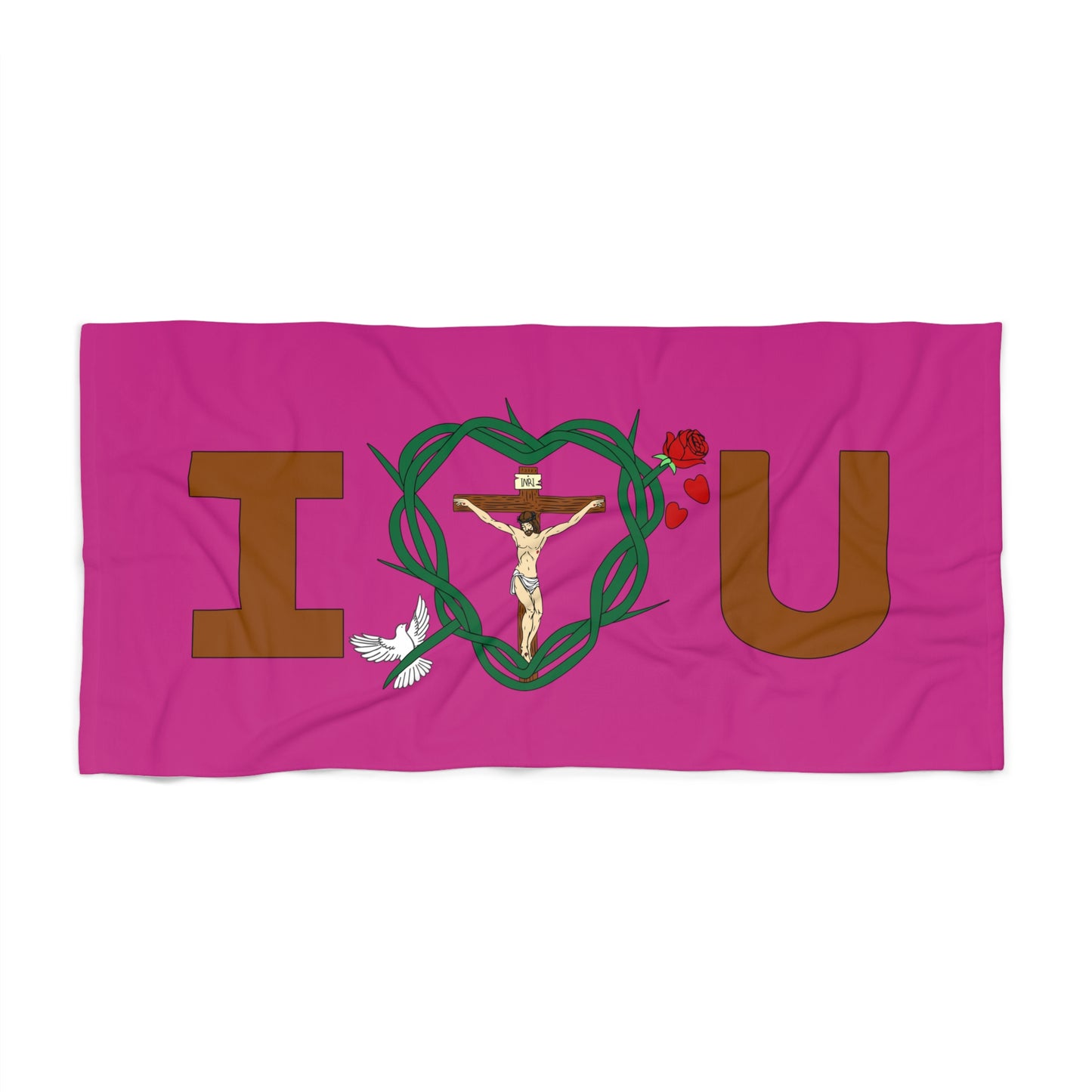 A Message of Love, Pink Beach Towel