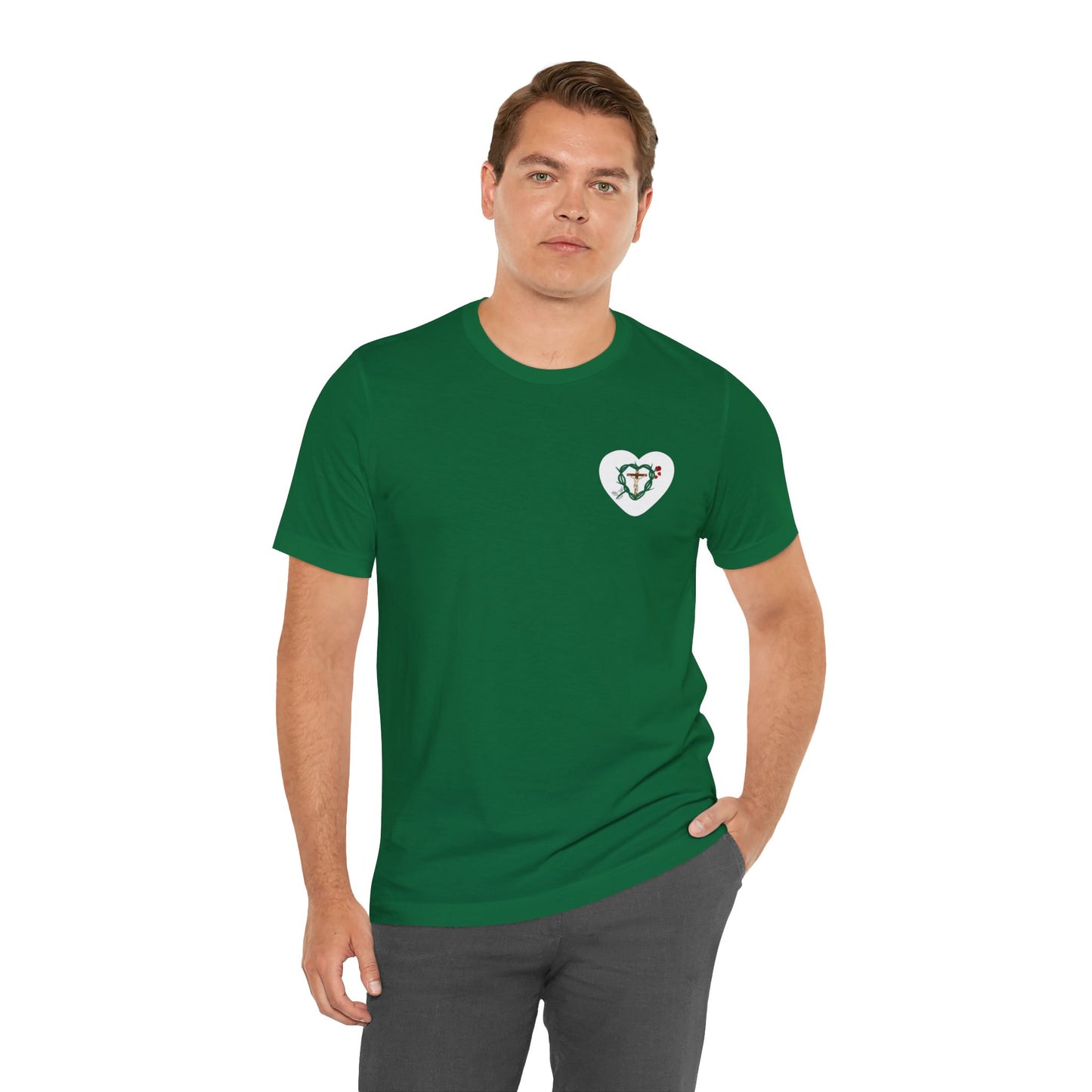 Our Shield, Adult S Heart Unisex Jersey Short Sleeve Tee