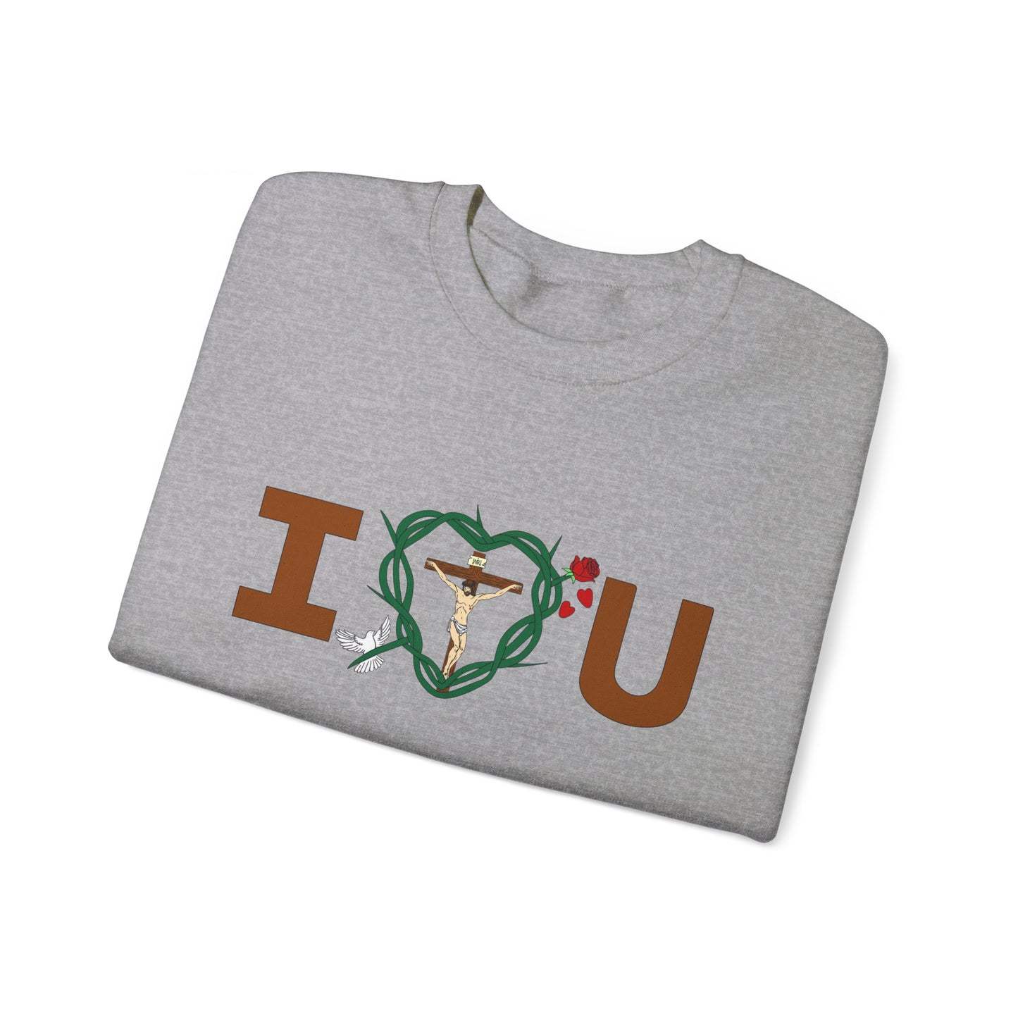 Message of Love, Adult Unisex Heavy Blend™ Crewneck Sweatshirt