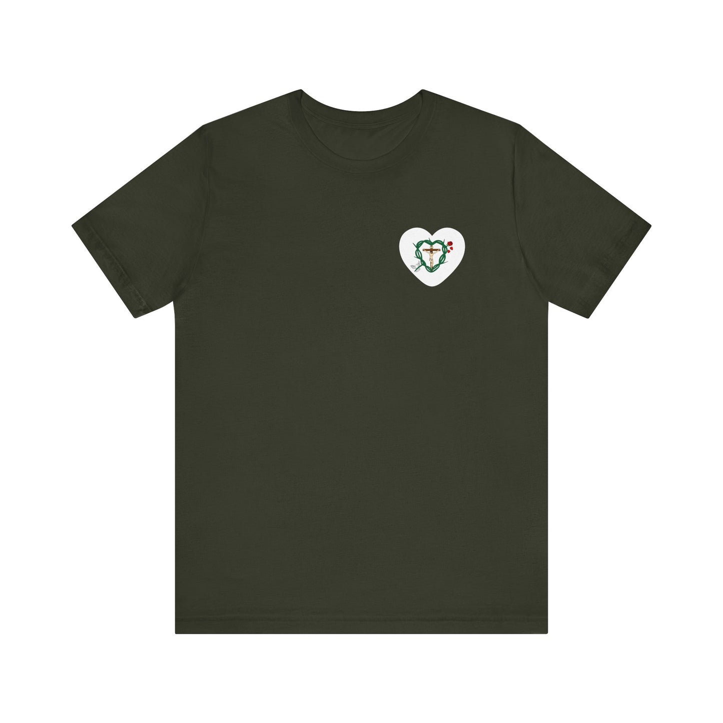 Our Shield, Adult S Heart Unisex Jersey Short Sleeve Tee