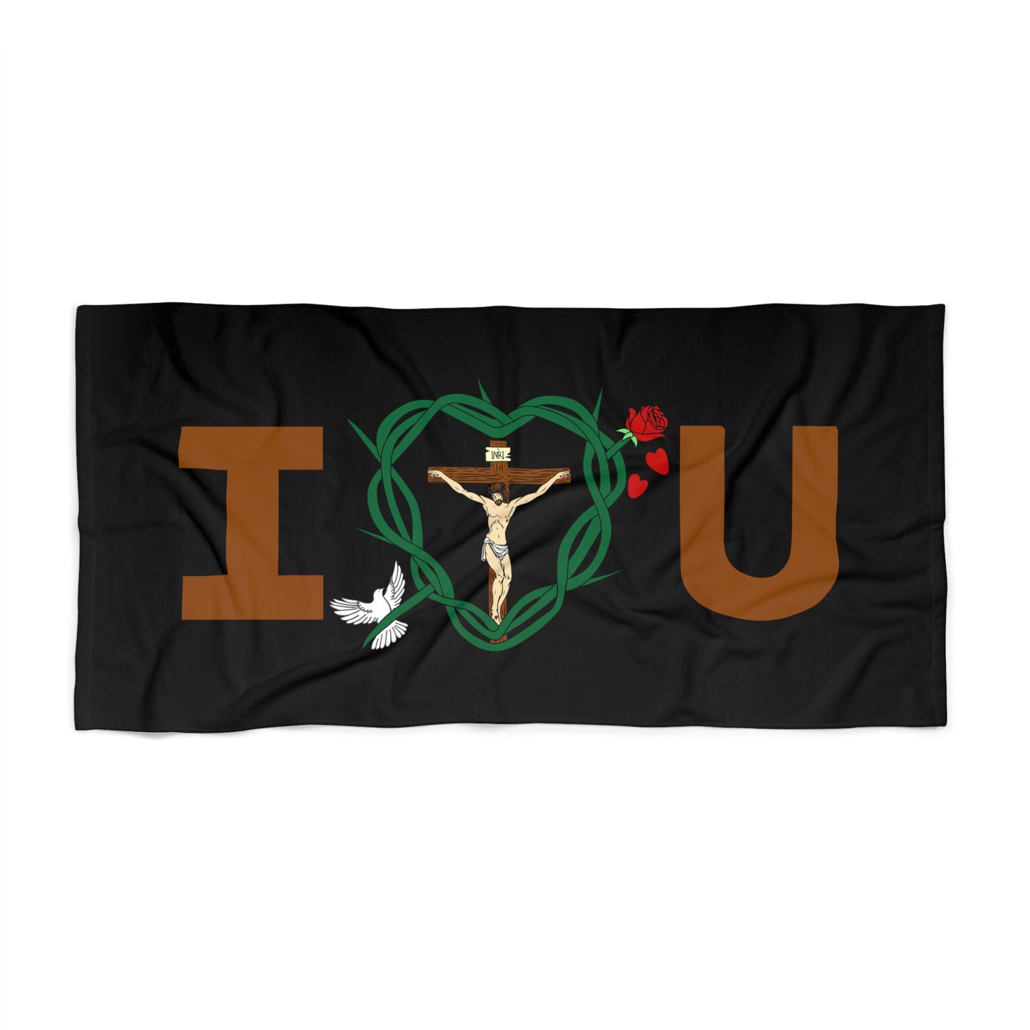 A Message of Love, Black Beach Towel