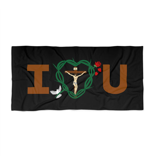 A Message of Love, Black Beach Towel