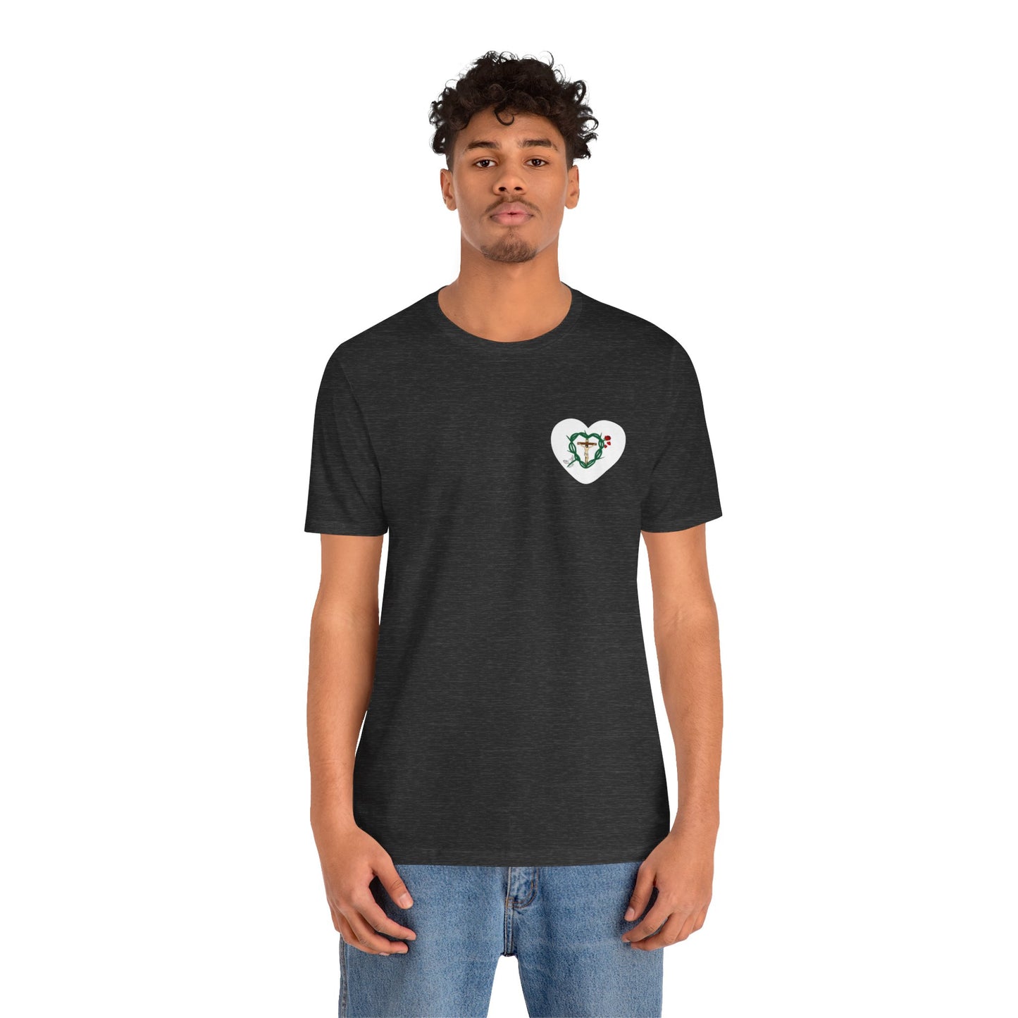 Our Shield, Adult S Heart Unisex Jersey Short Sleeve Tee