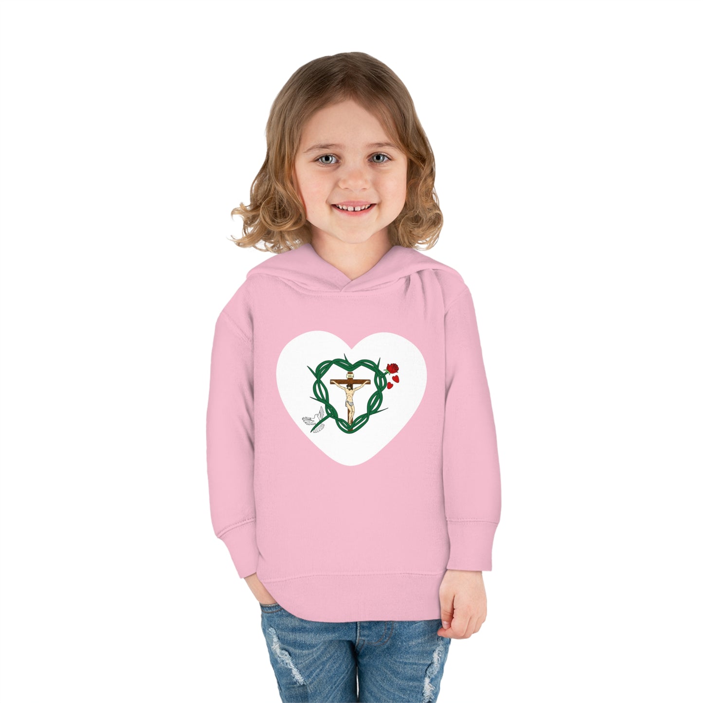 Our Shield Heart, Toddler Pullover Fleece Hoodie