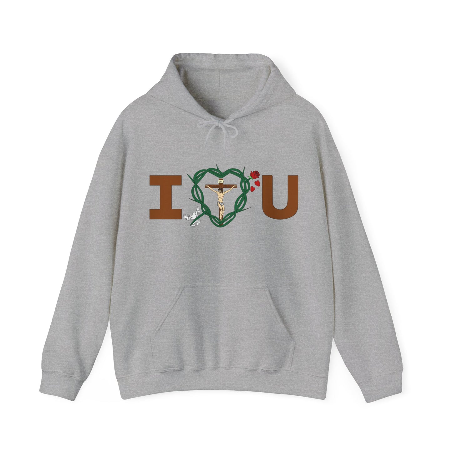 Message of Love, Adult Unisex Heavy Blend™ Hooded Sweatshirt