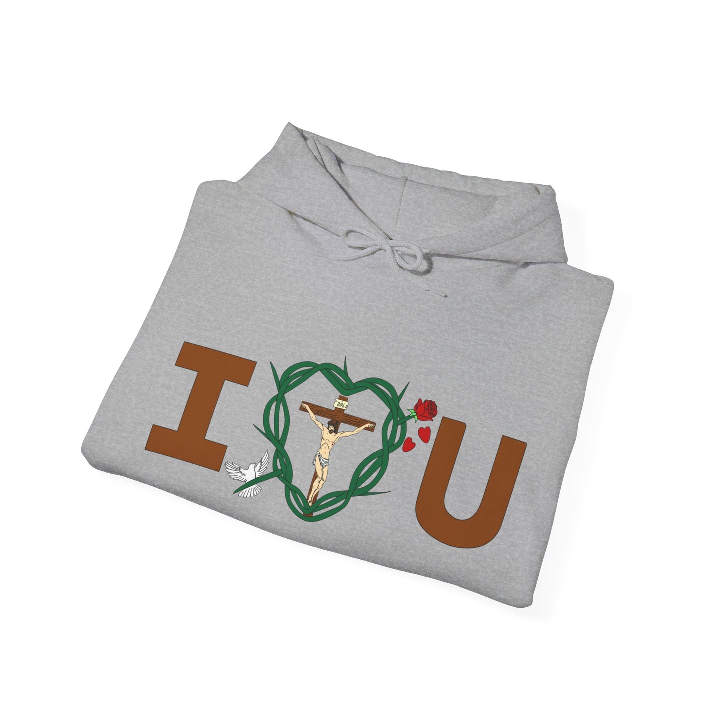 Message of Love, Adult Unisex Heavy Blend™ Hooded Sweatshirt