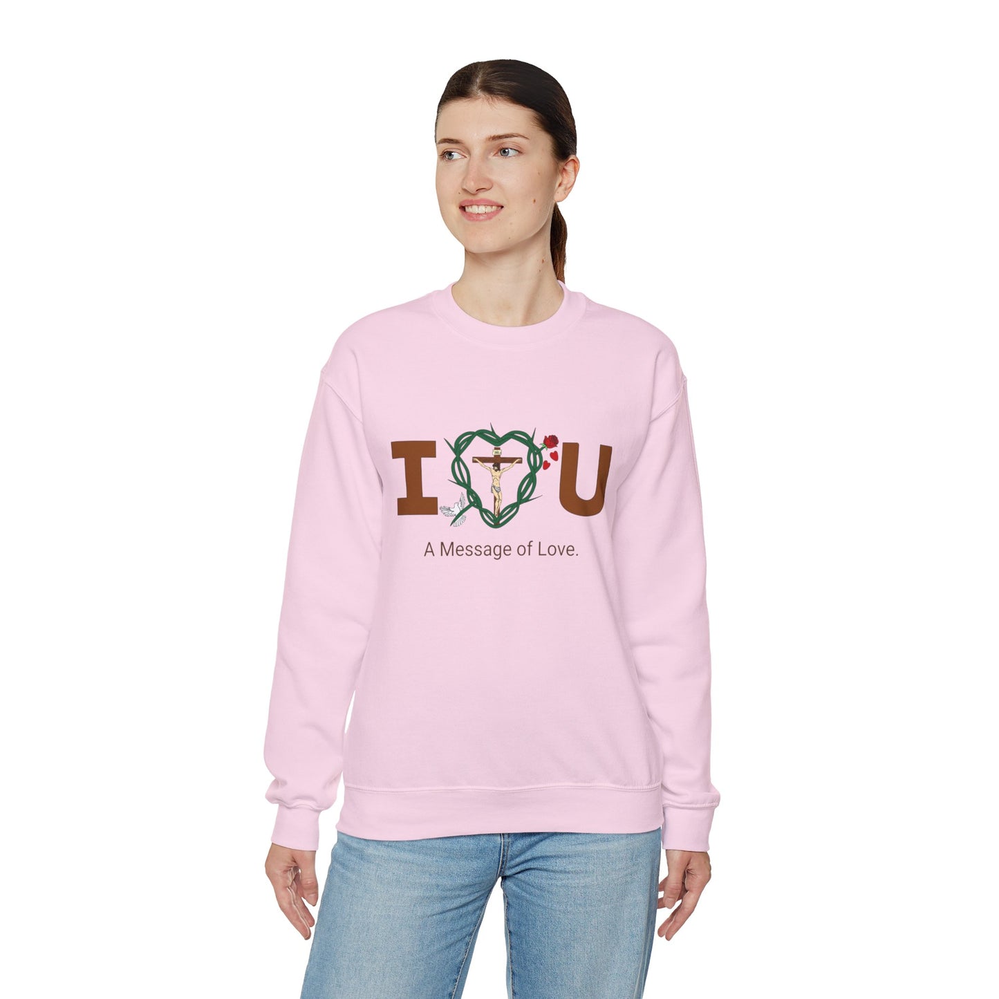 Message of Love, WBT Adult Unisex Heavy Blend™ Crewneck Sweatshirt