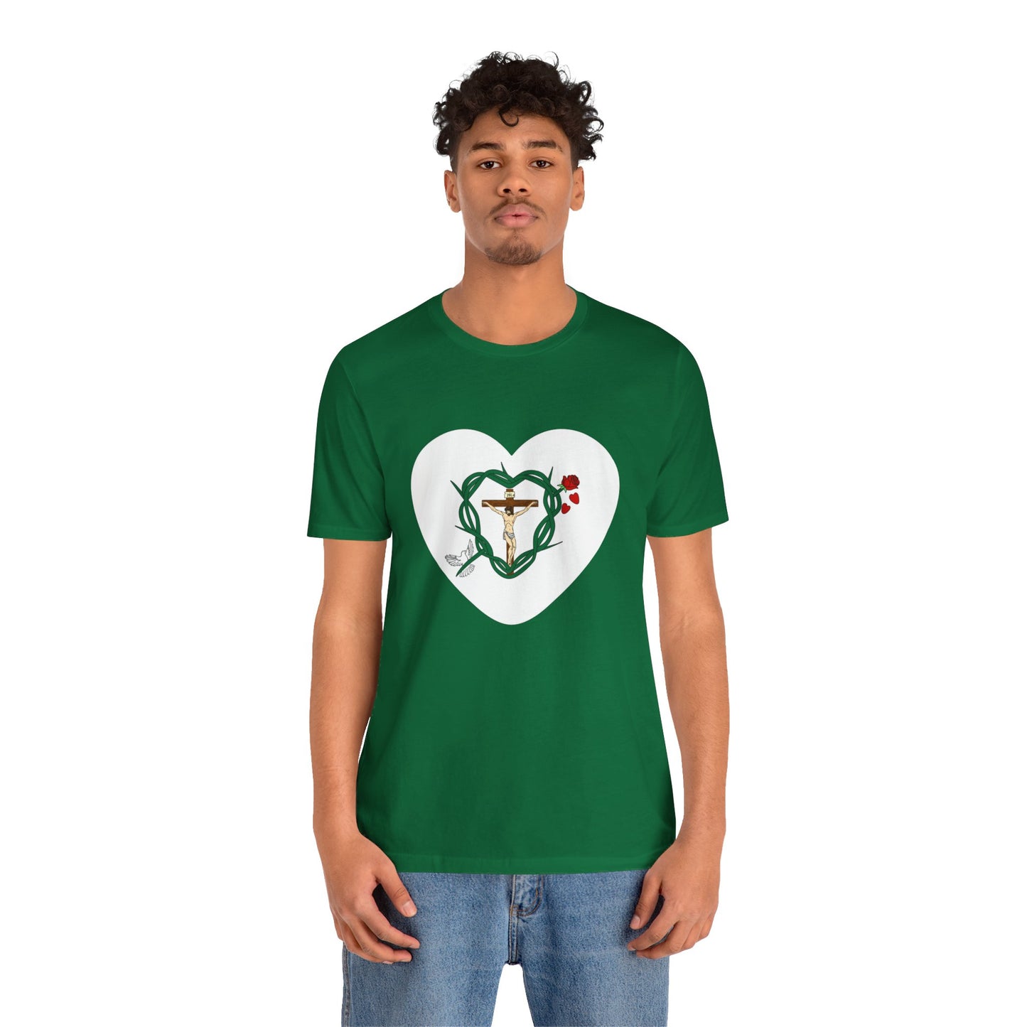 Our Shield, Adult Heart Unisex Jersey Short Sleeve Tee