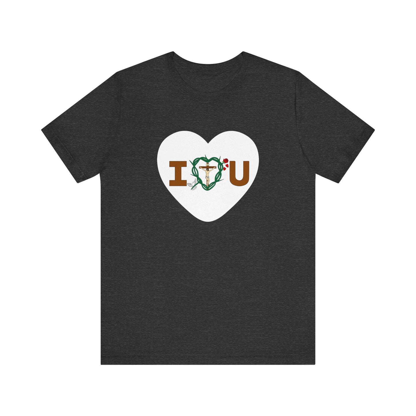 Message of Love, Adult Heart Unisex Jersey Short Sleeve Tee