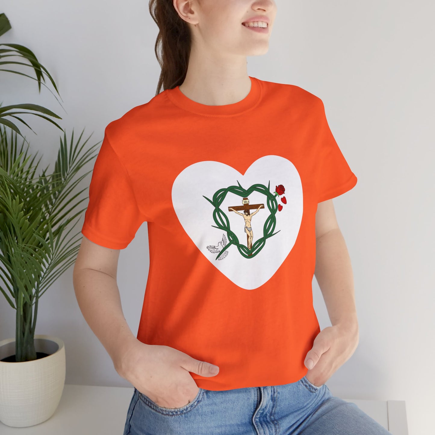 Our Shield, Adult Heart Unisex Jersey Short Sleeve Tee