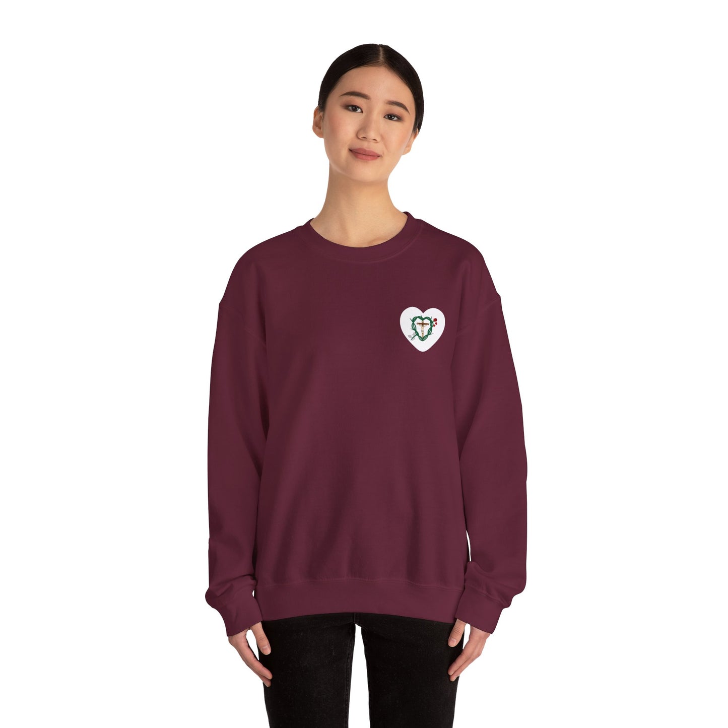 Our Shield, Adult S Heart Unisex Heavy Blend™ Crewneck Sweatshirt