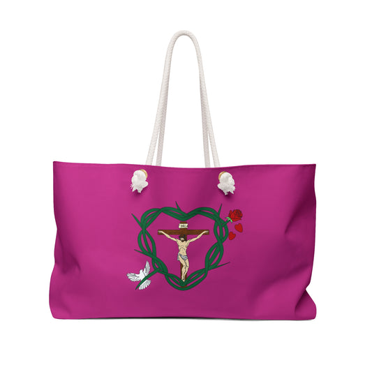 Our Shield & Message, Pink Weekender Bag