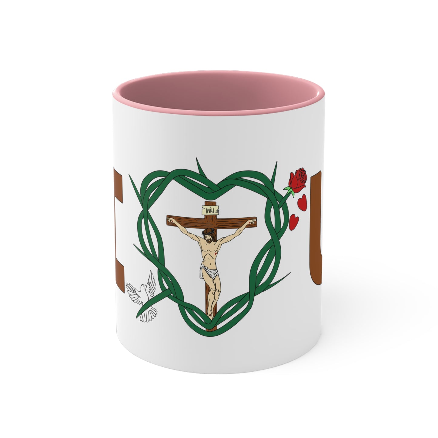 Message of Love, Two Tone Wrap, 11oz Accent Mug