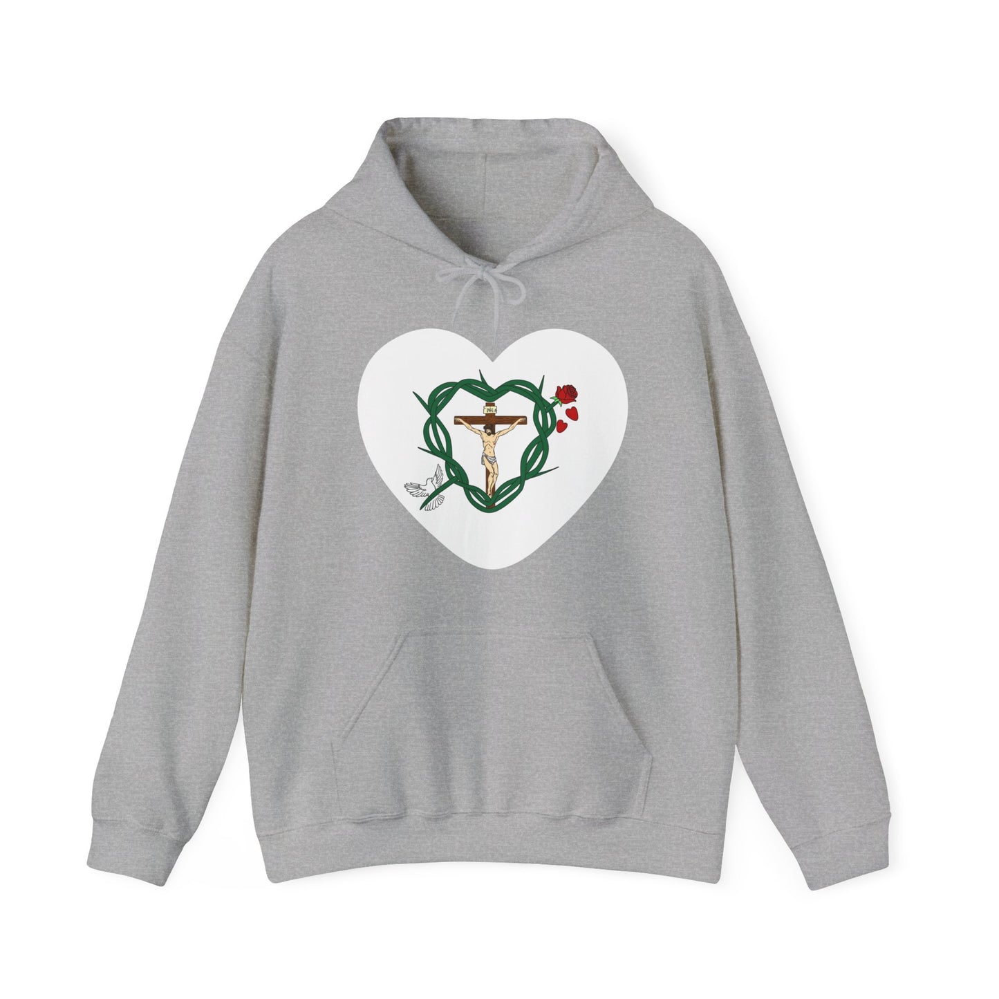 Our Shield, Adult Heart Unisex Heavy Blend™ Hooded Sweatshirt