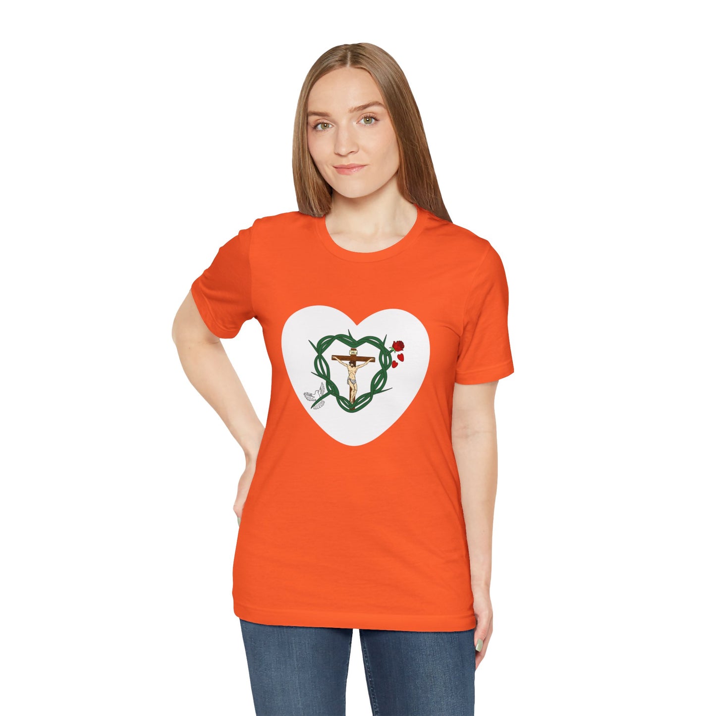 Our Shield, Adult Heart Unisex Jersey Short Sleeve Tee