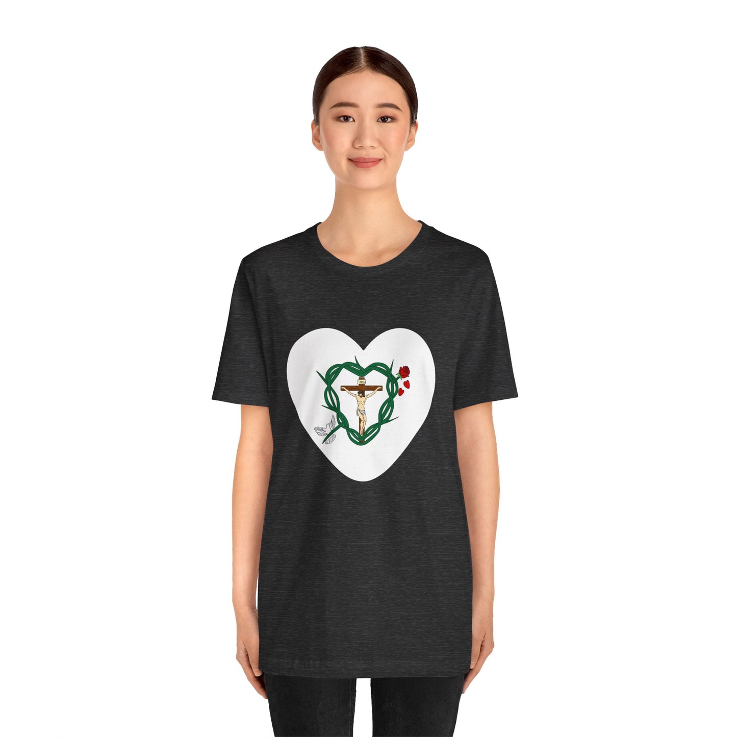 Our Shield, Adult Heart Unisex Jersey Short Sleeve Tee