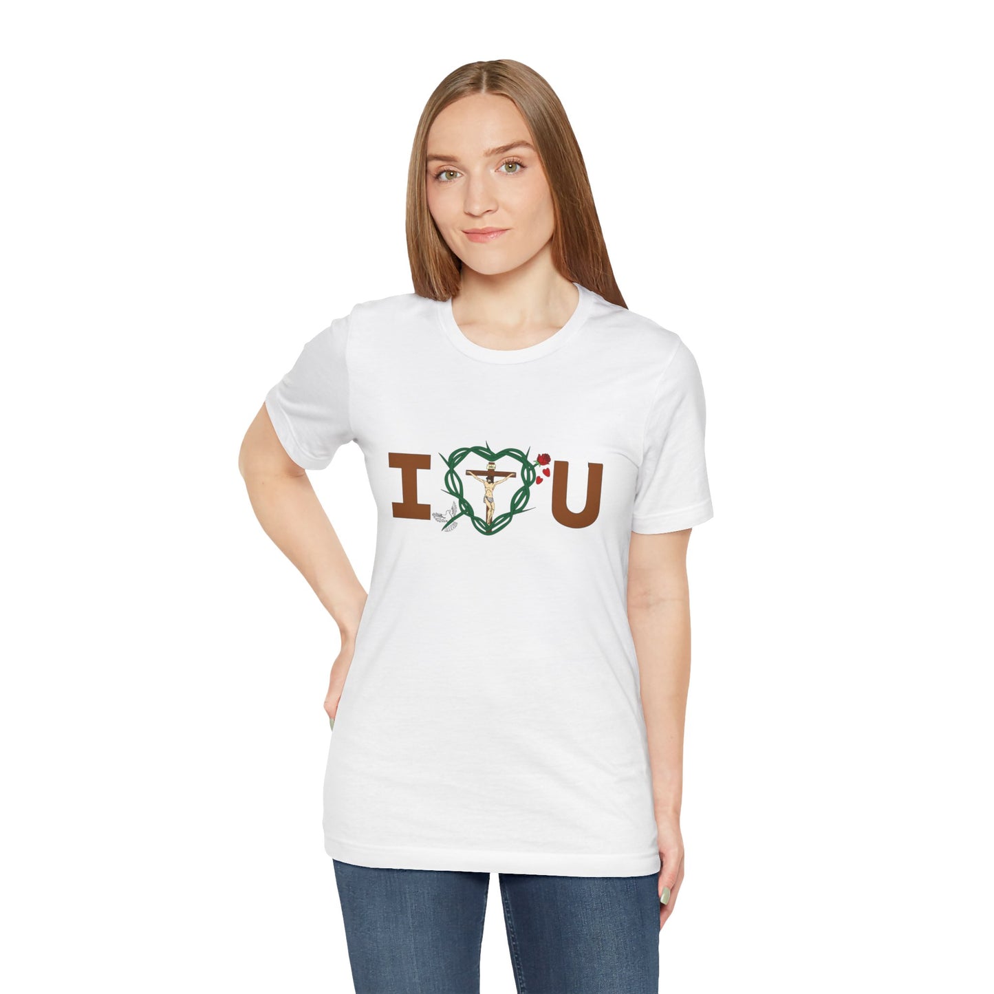 Message of Love, Adult Unisex Jersey Short Sleeve Tee