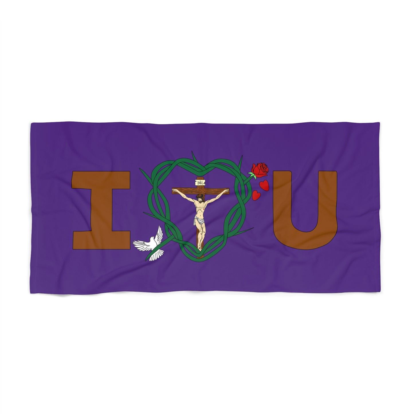 A Message of Love, Purple Beach Towel