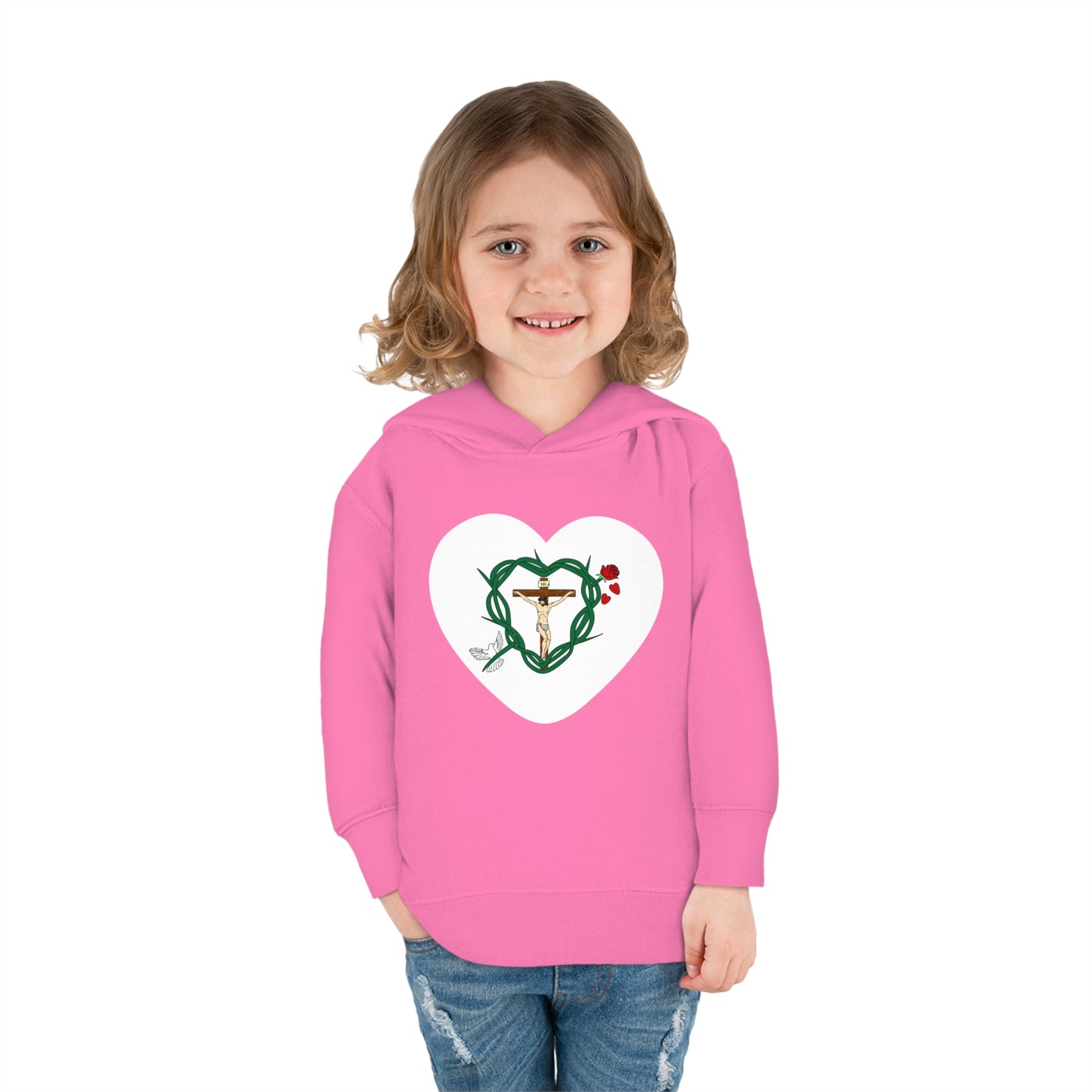 Our Shield Heart, Toddler Pullover Fleece Hoodie