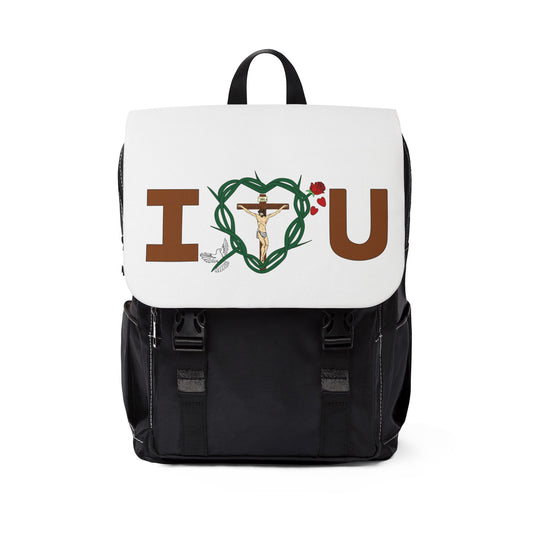 A Message of Love, Unisex Casual Shoulder Backpack