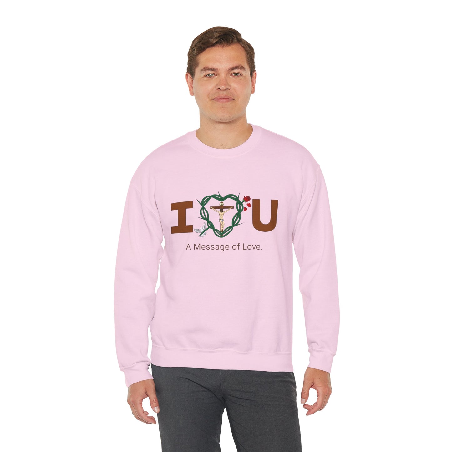 Message of Love, WBT Adult Unisex Heavy Blend™ Crewneck Sweatshirt