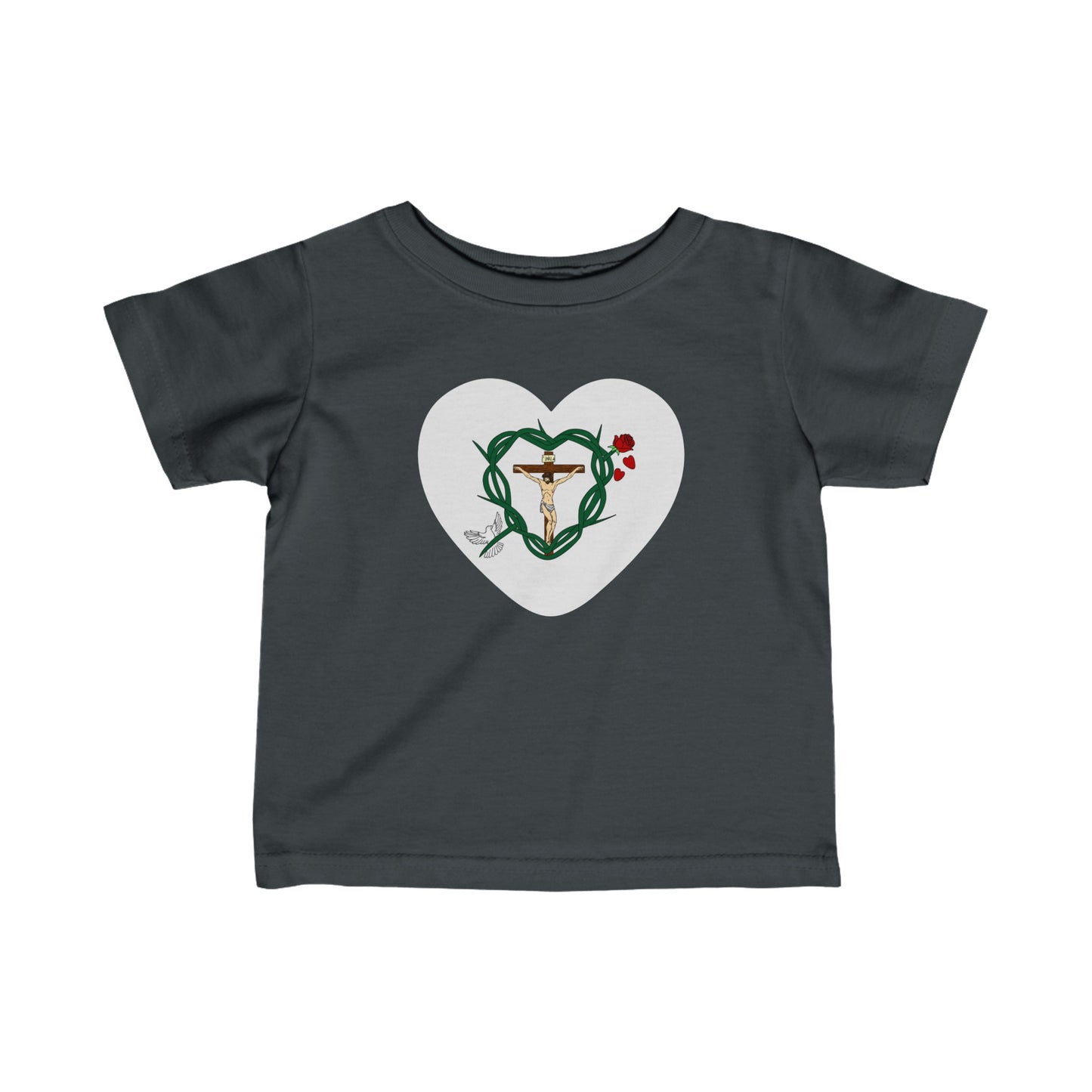 Our Shield Heart Infant Fine Jersey Tee