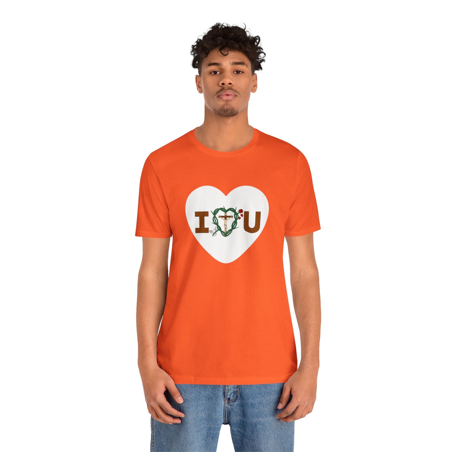 Message of Love, Adult Heart Unisex Jersey Short Sleeve Tee