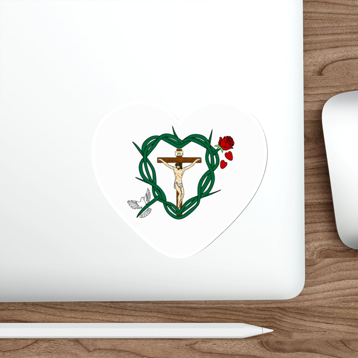 Our Shield Heart Die-Cut Stickers