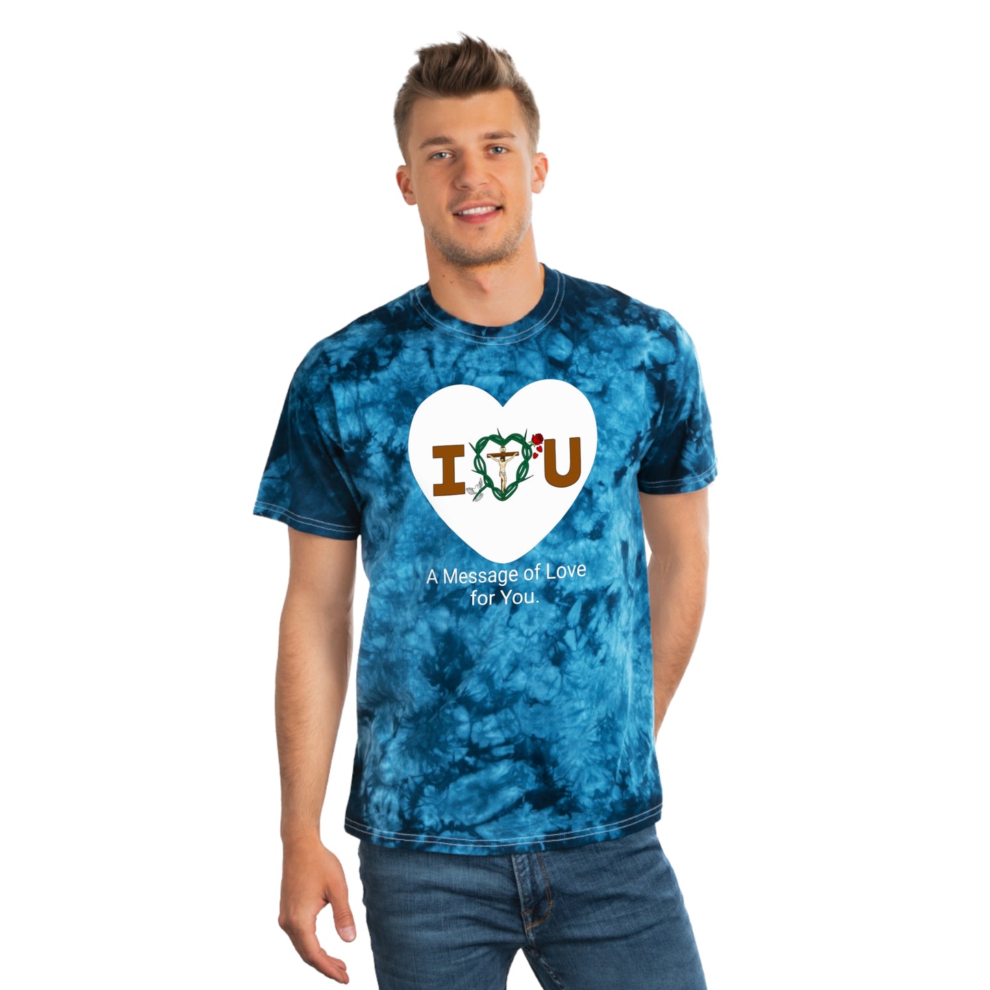 Message of Love, WTH Tie-Dye Tee, Crystal