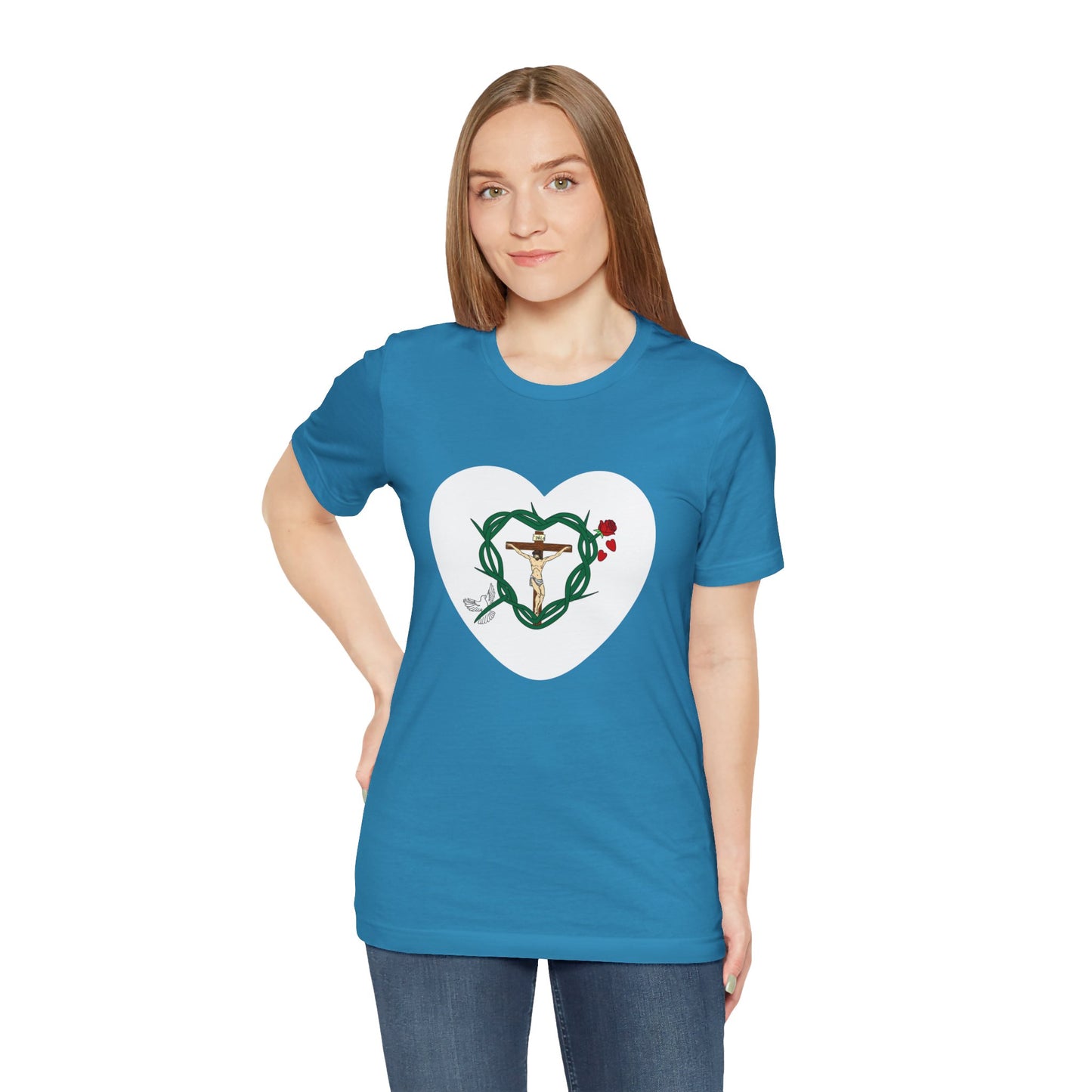 Our Shield, Adult Heart Unisex Jersey Short Sleeve Tee