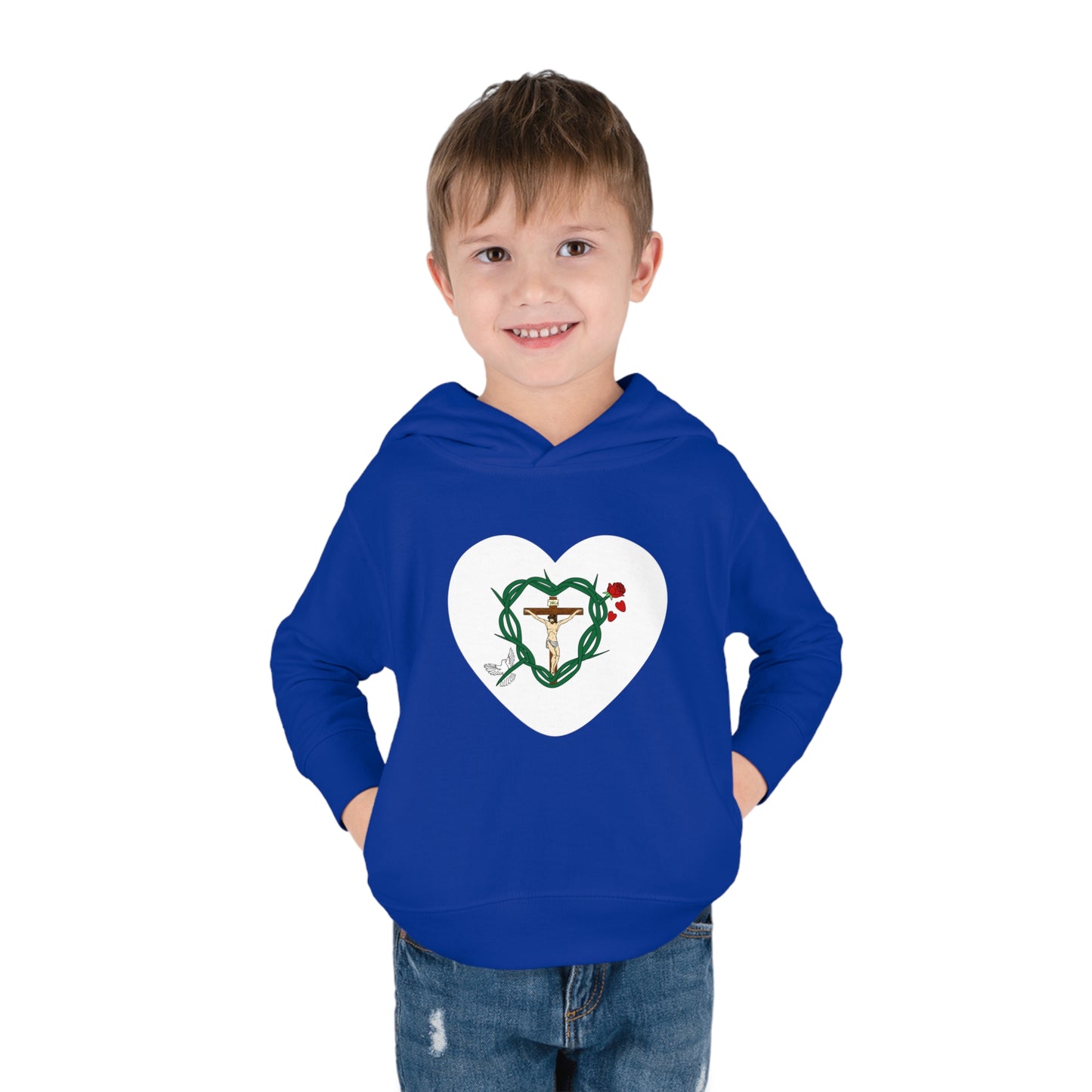 Our Shield Heart, Toddler Pullover Fleece Hoodie