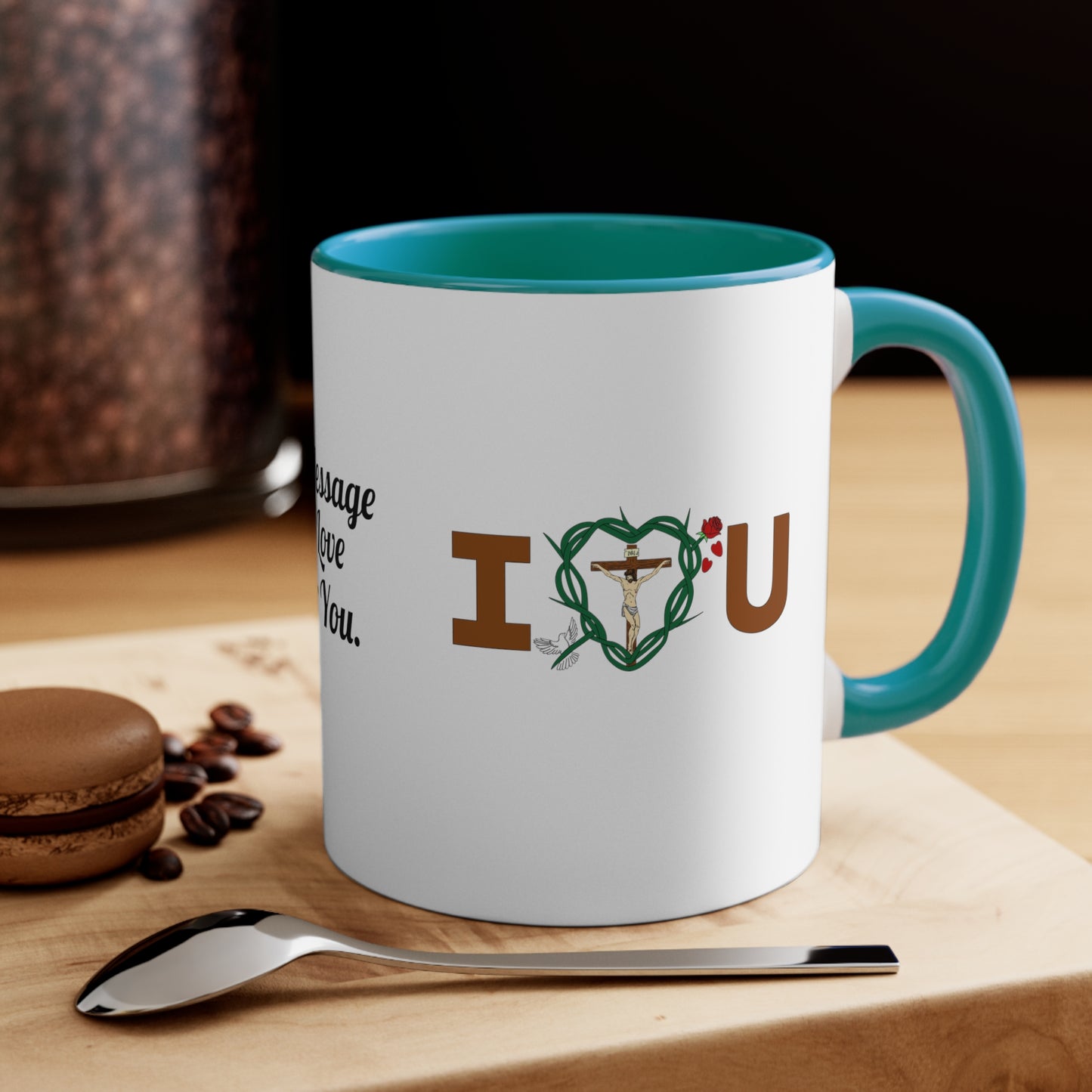 A Message of Love & Title, Two-Tone 11oz Accent Mug