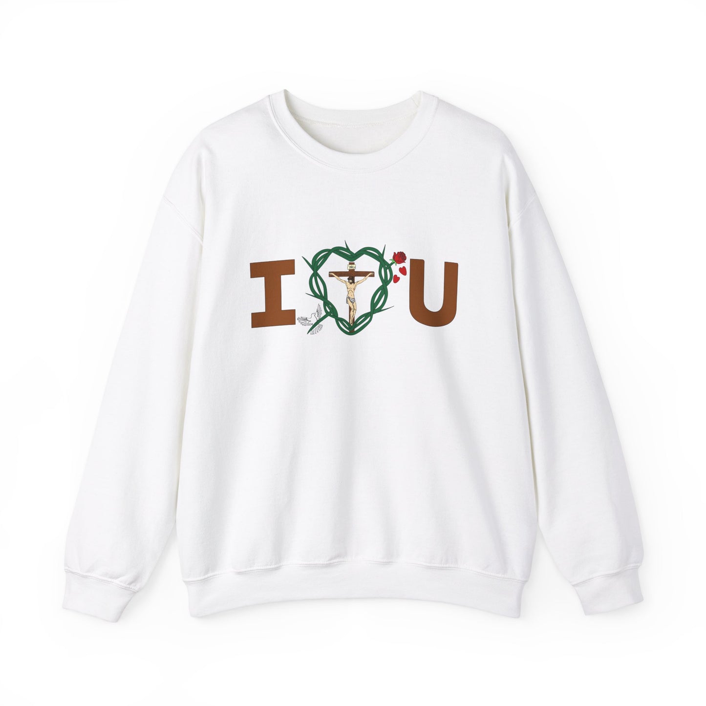 Message of Love, Adult Unisex Heavy Blend™ Crewneck Sweatshirt