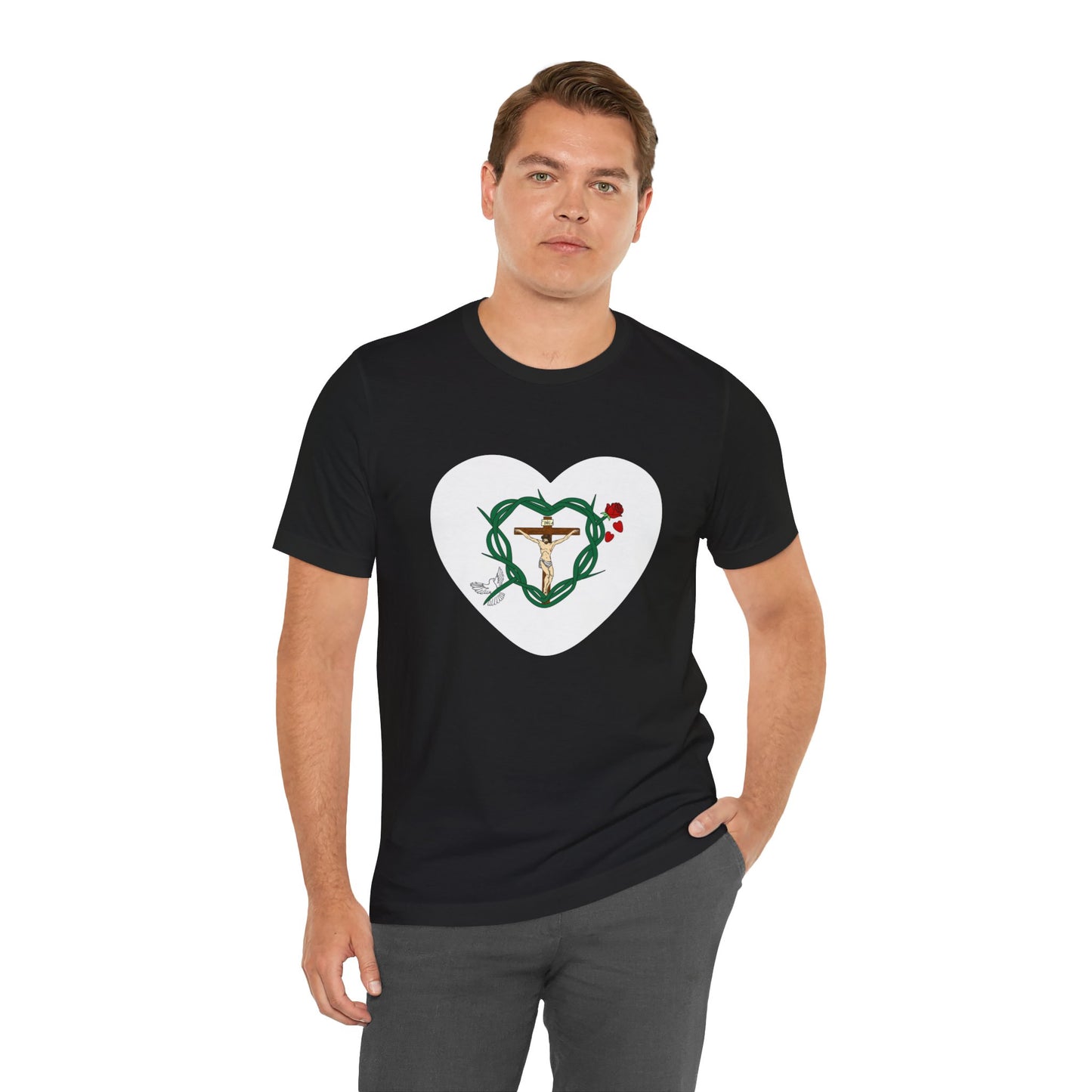 Our Shield, Adult Heart Unisex Jersey Short Sleeve Tee