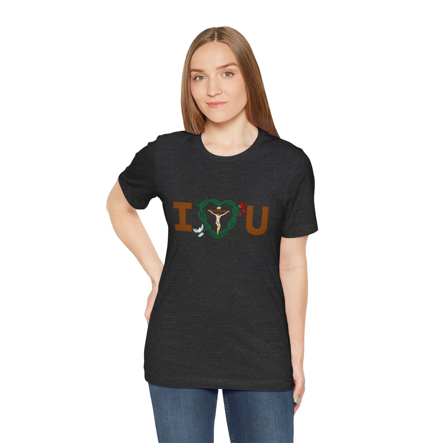 Message of Love, Adult Unisex Jersey Short Sleeve Tee