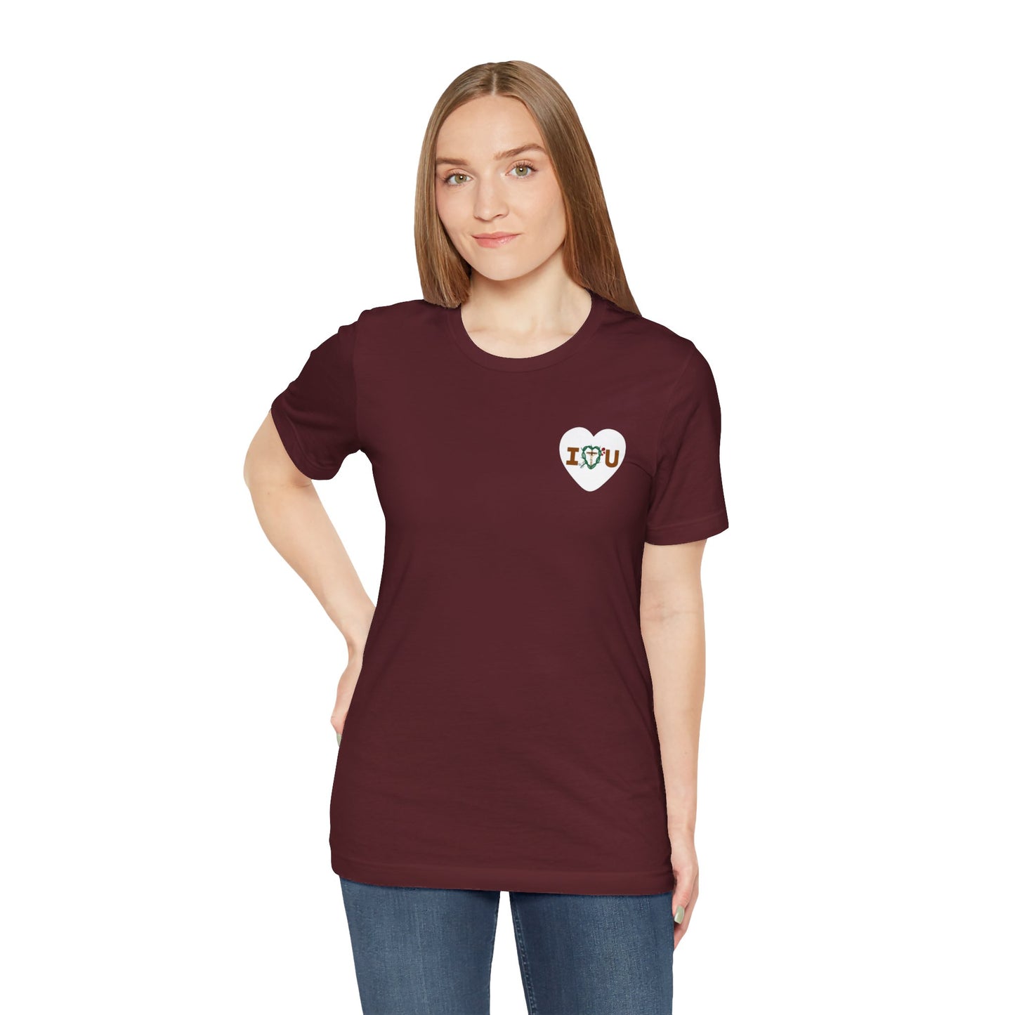 Message of Love, Adult S Heart Unisex Jersey Short Sleeve Tee