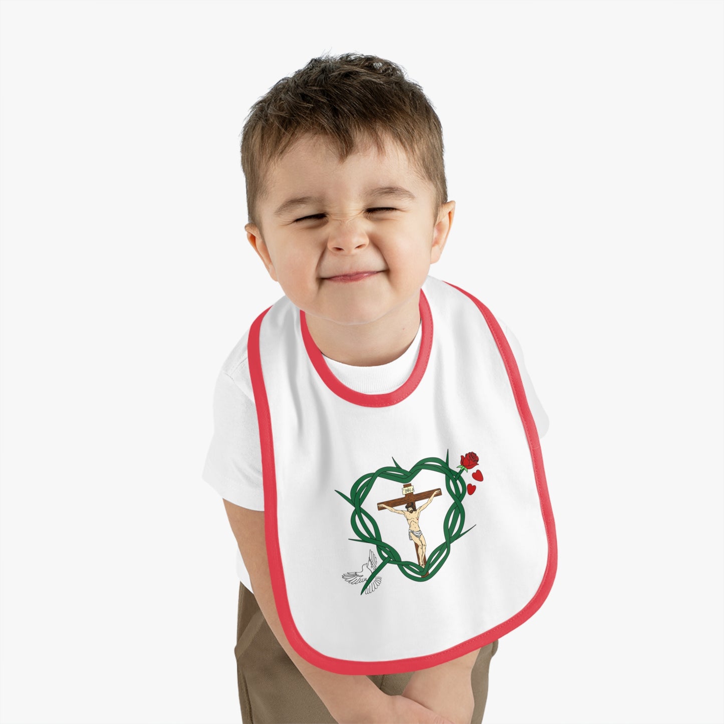 Our Shield, Baby Contrast Trim Jersey Bib